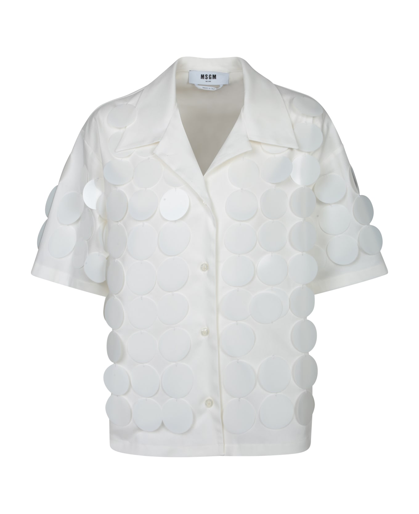 MSGM Cotton Shirt - WHITE