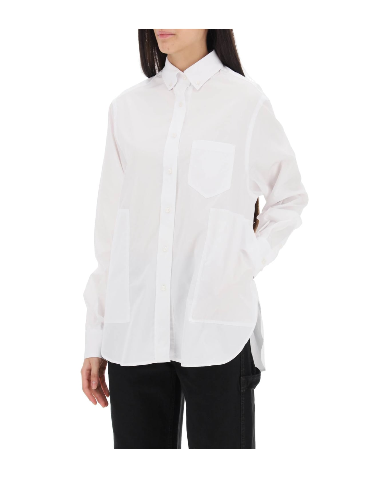 Saks Potts William Poplin Shirt - WHITE (White)