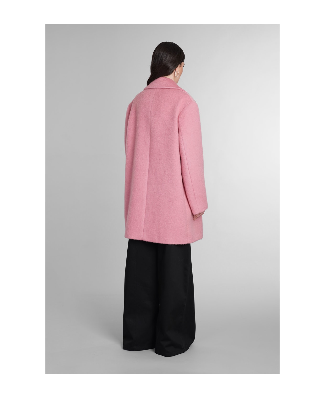 Jil Sander Coat In Rose-pink Wool - 655