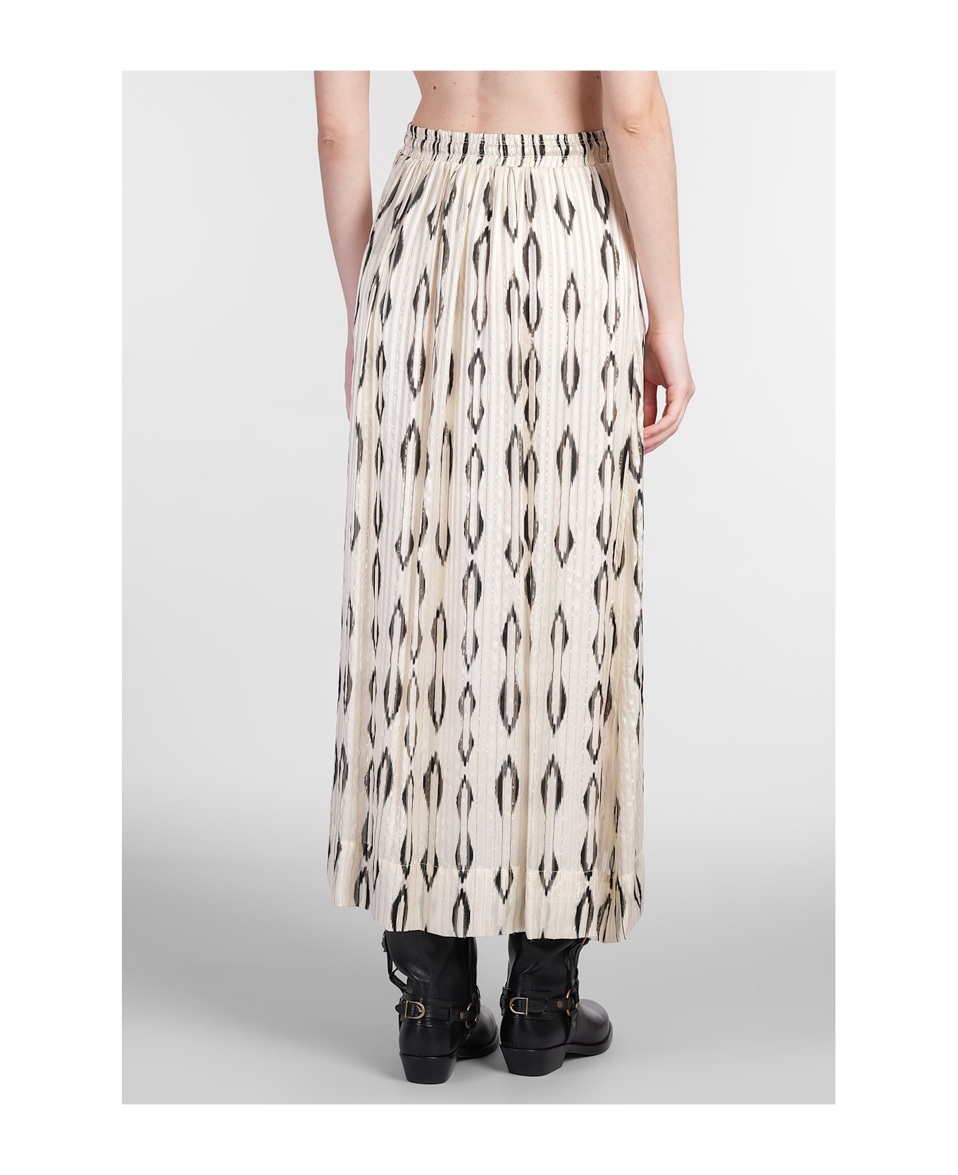 Isabel Marant Samila Skirt In Beige Silk - beige