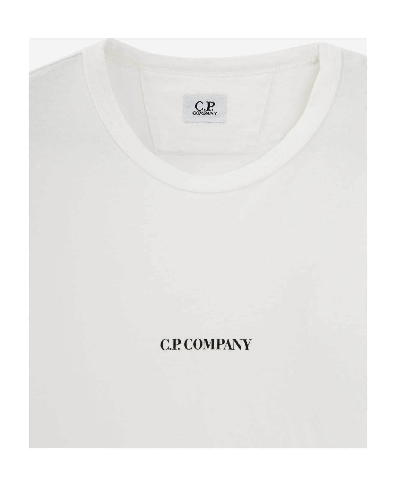 C.P. Company Ivory Cotton T-shirt - GAUZEWHITE