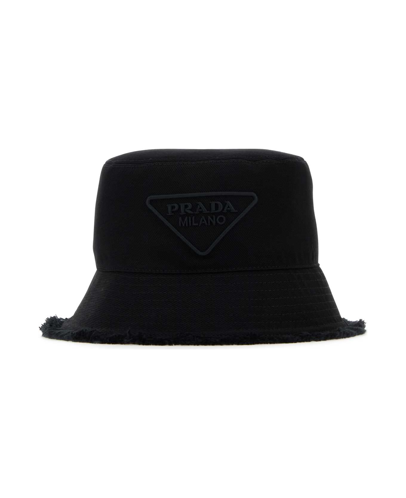 Prada Black Cotton Hat - NERO
