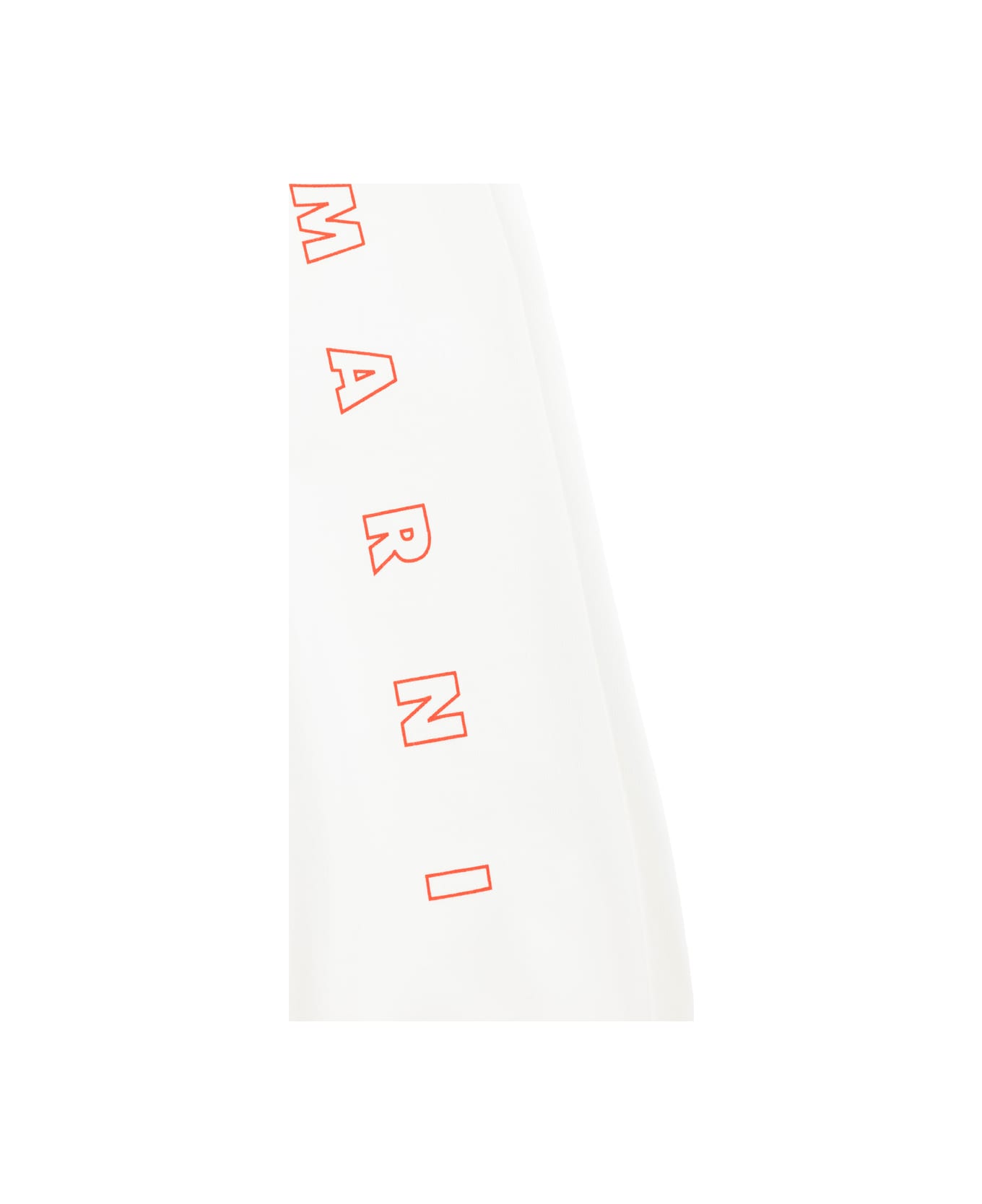 Marni White Pants With Logo On The Leg In Cotton Boy - White
