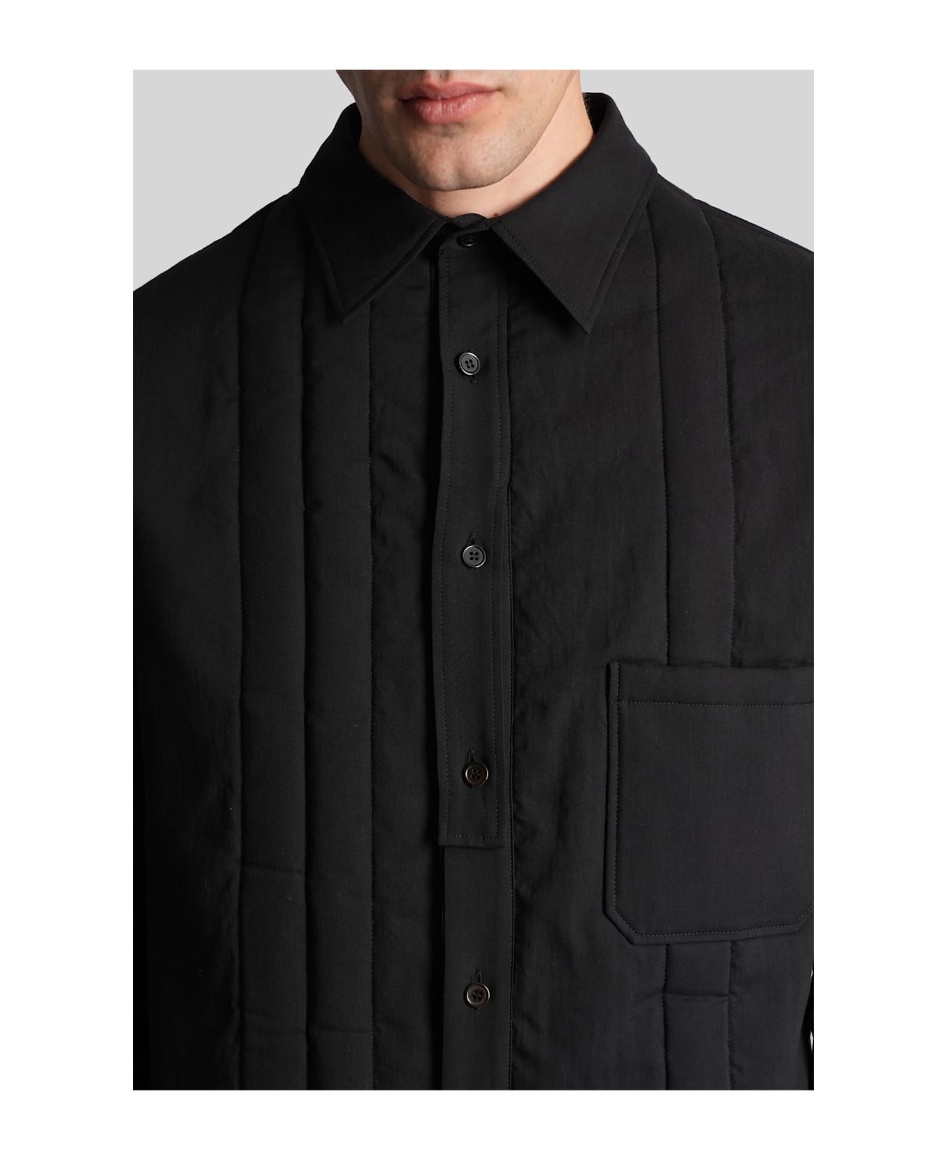 Yohji Yamamoto Casual Jacket In Black Cellulose - black