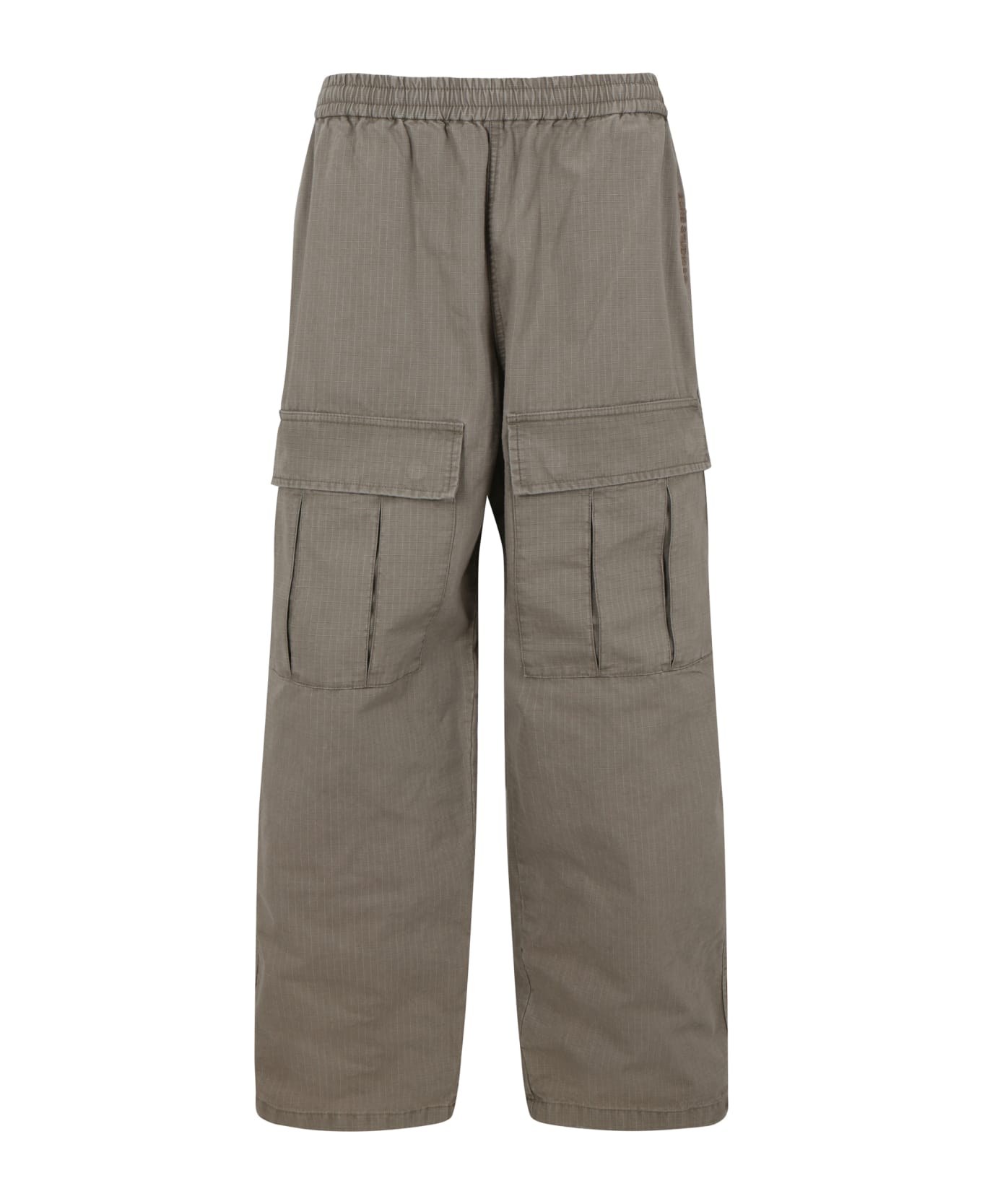 Acne Studios Logo Embroidered Mid-waist Pants - Cold Beige