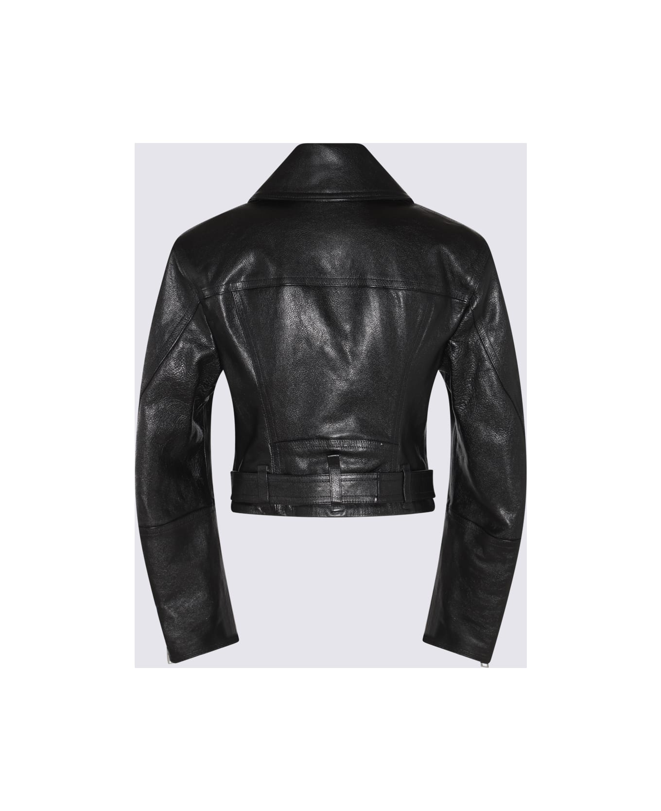 Dsquared2 Black Leather Jacket - Black レザージャケット