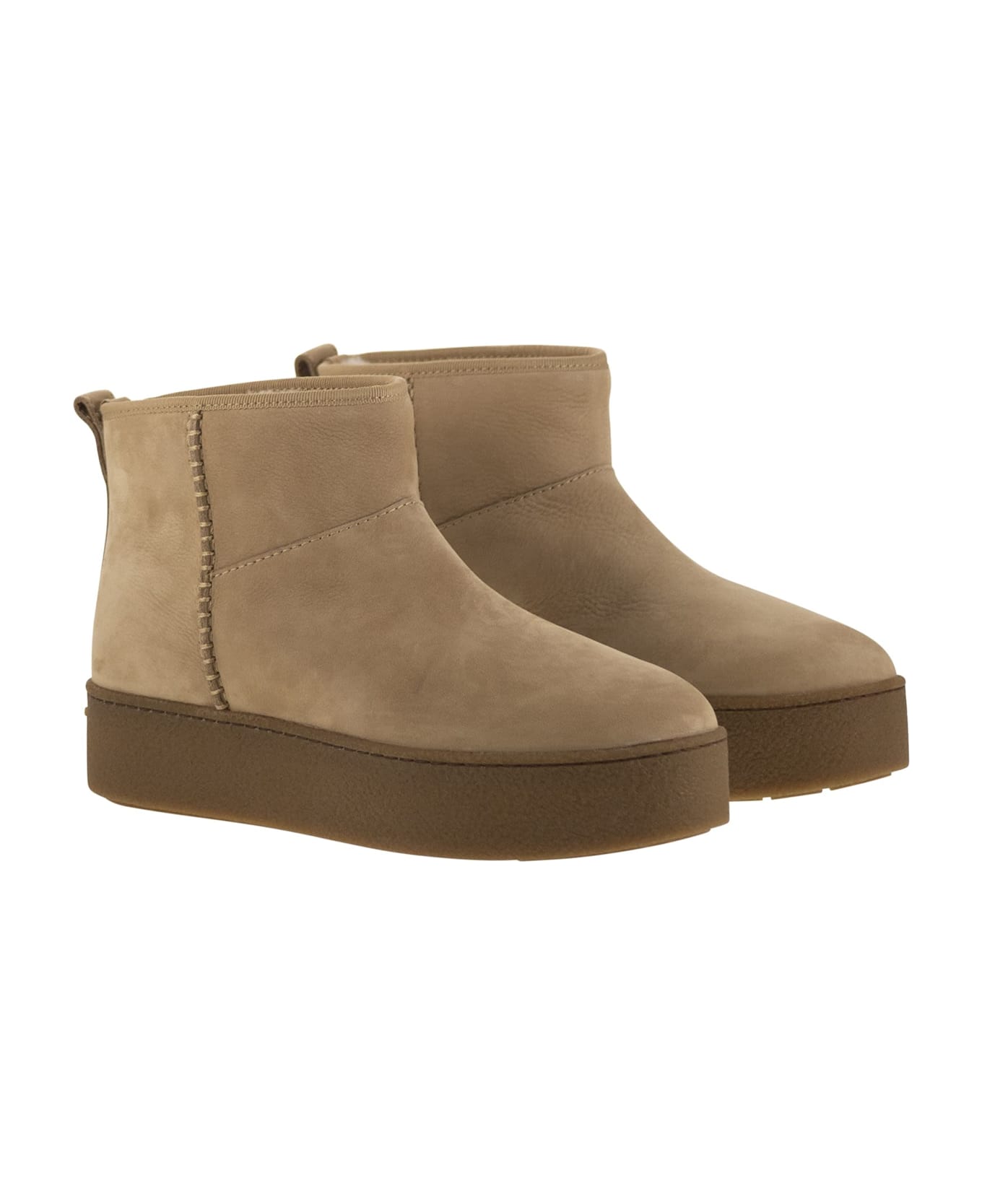 Hogan H681 - Nubuck Ankle Boots - NEUTRALS
