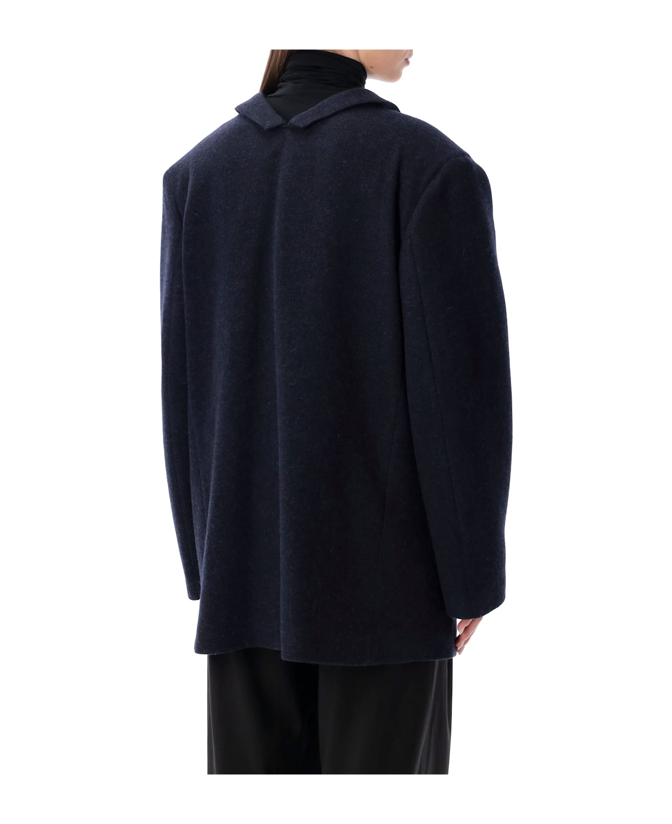 Prada Shetland Wool Jacket With Jewel Buttons - BLUE