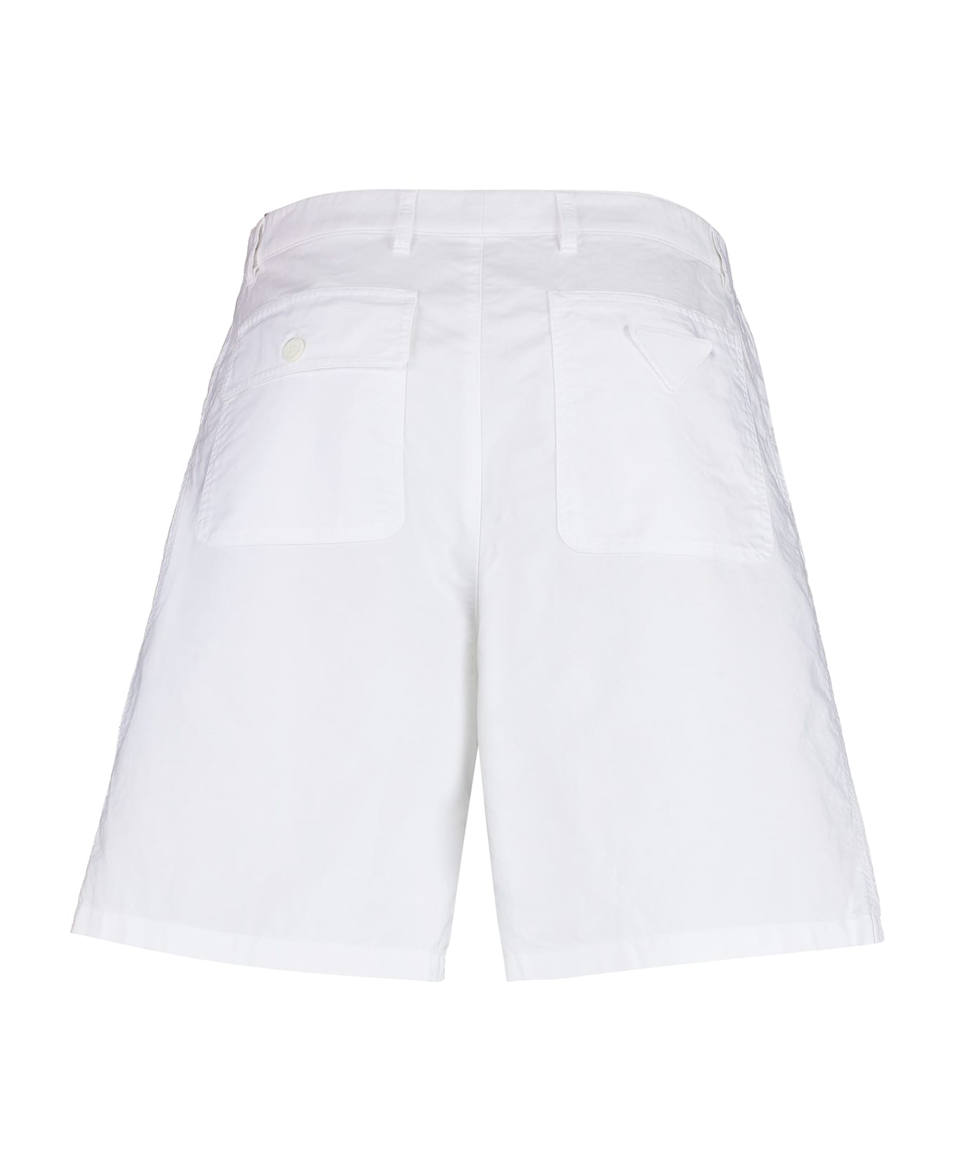 Prada Cotton Bermuda Shorts - Bianco
