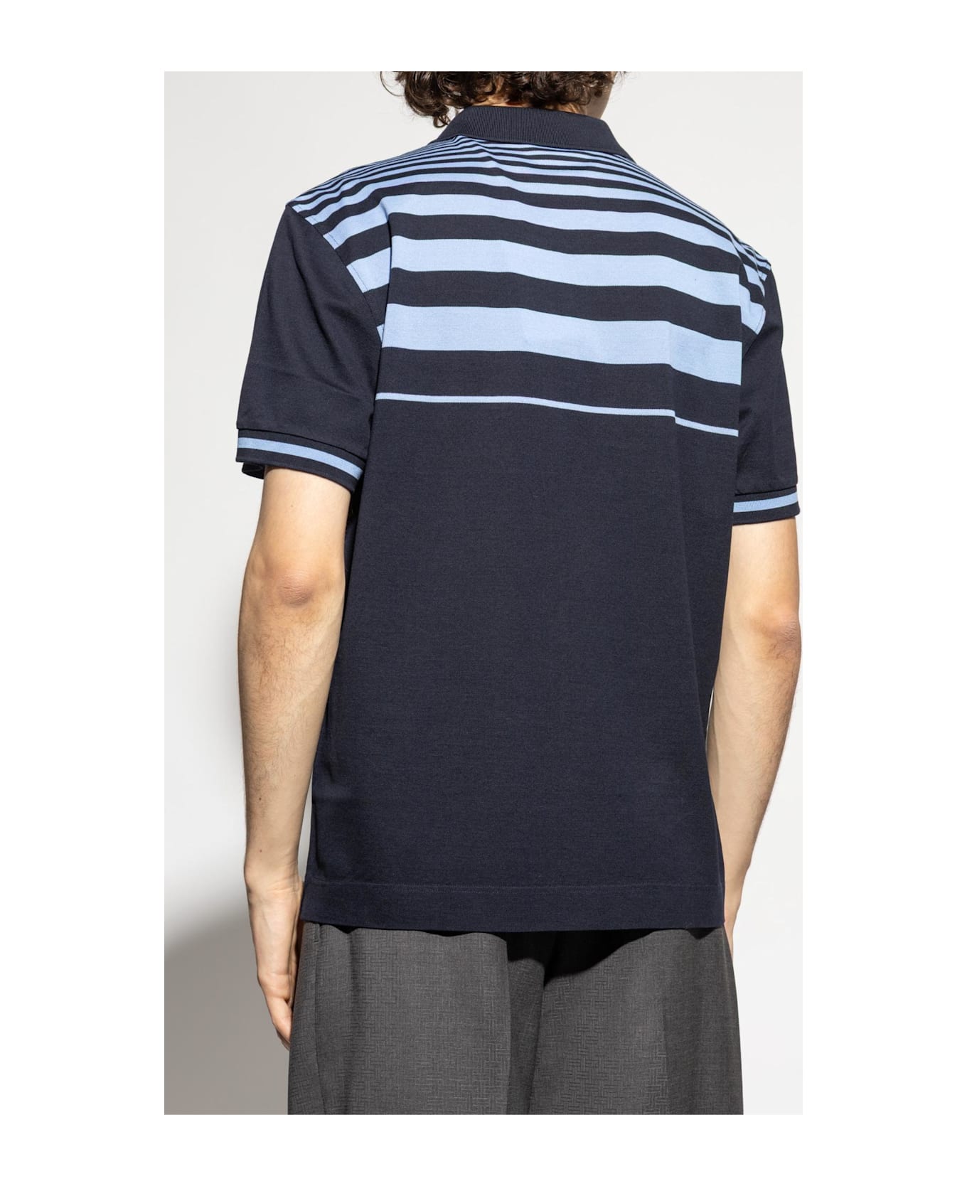 Ferragamo Polo With Logo - BLUE