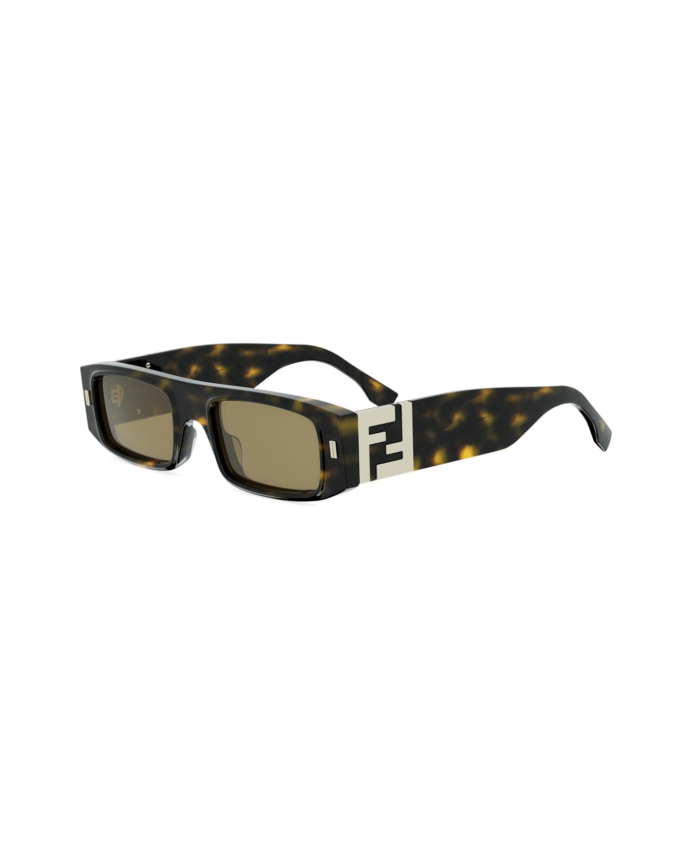 Fendi Eyewear Fendi Fe40181i Ff Squared 52e Havana Sunglasses - Havana