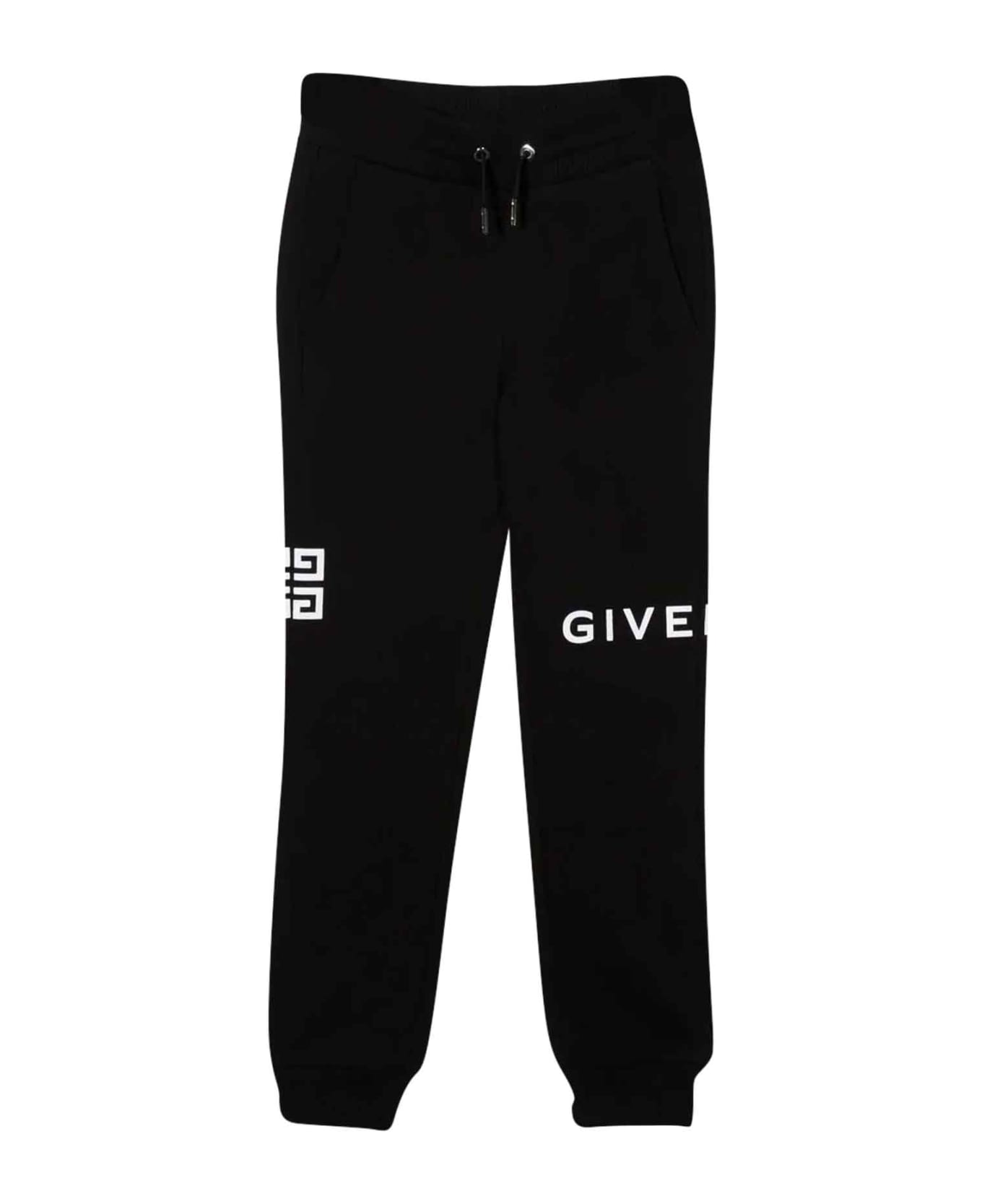 Givenchy Girl Sports Trousers With Print - Nero