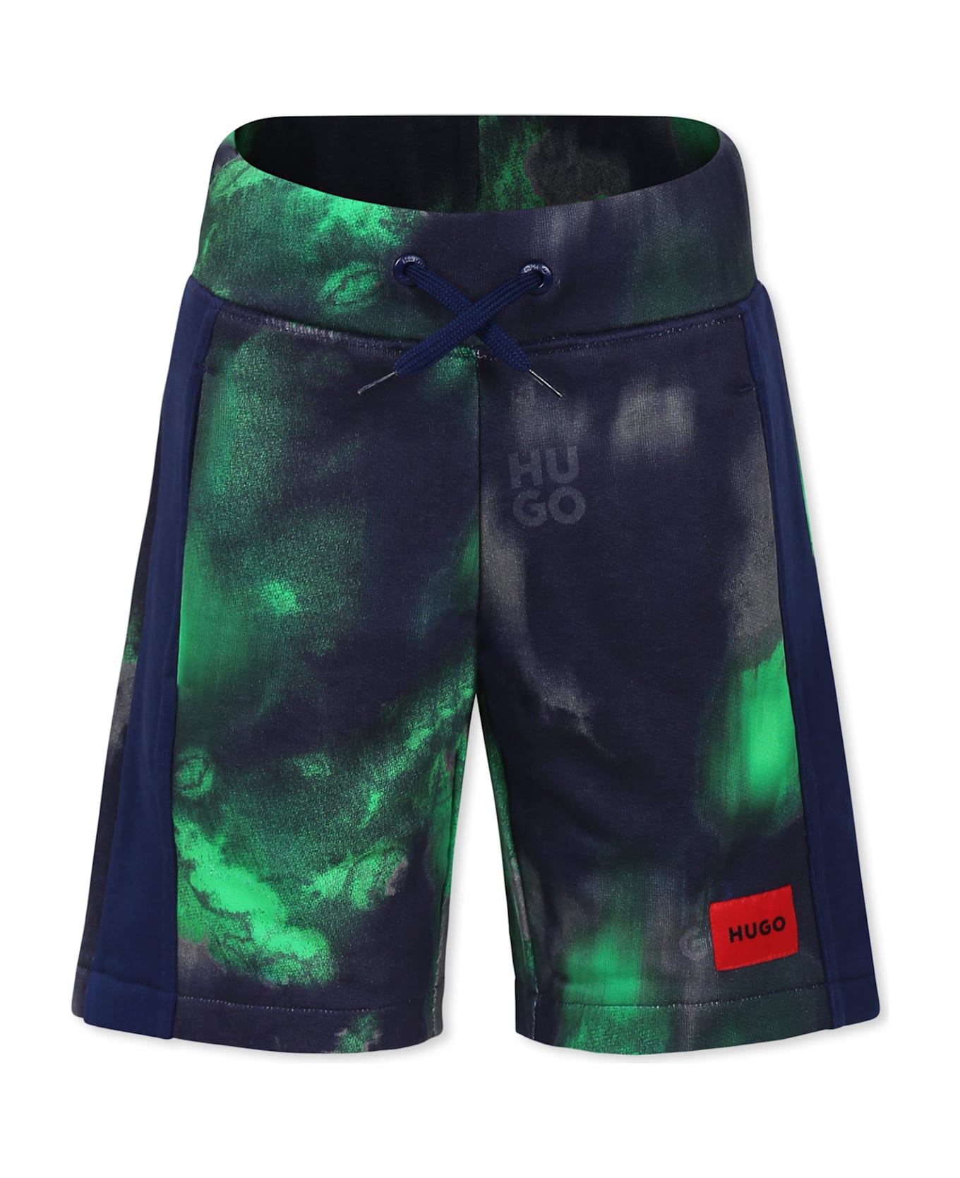Hugo Boss Blue Shorts For Boy With Logo - Blue