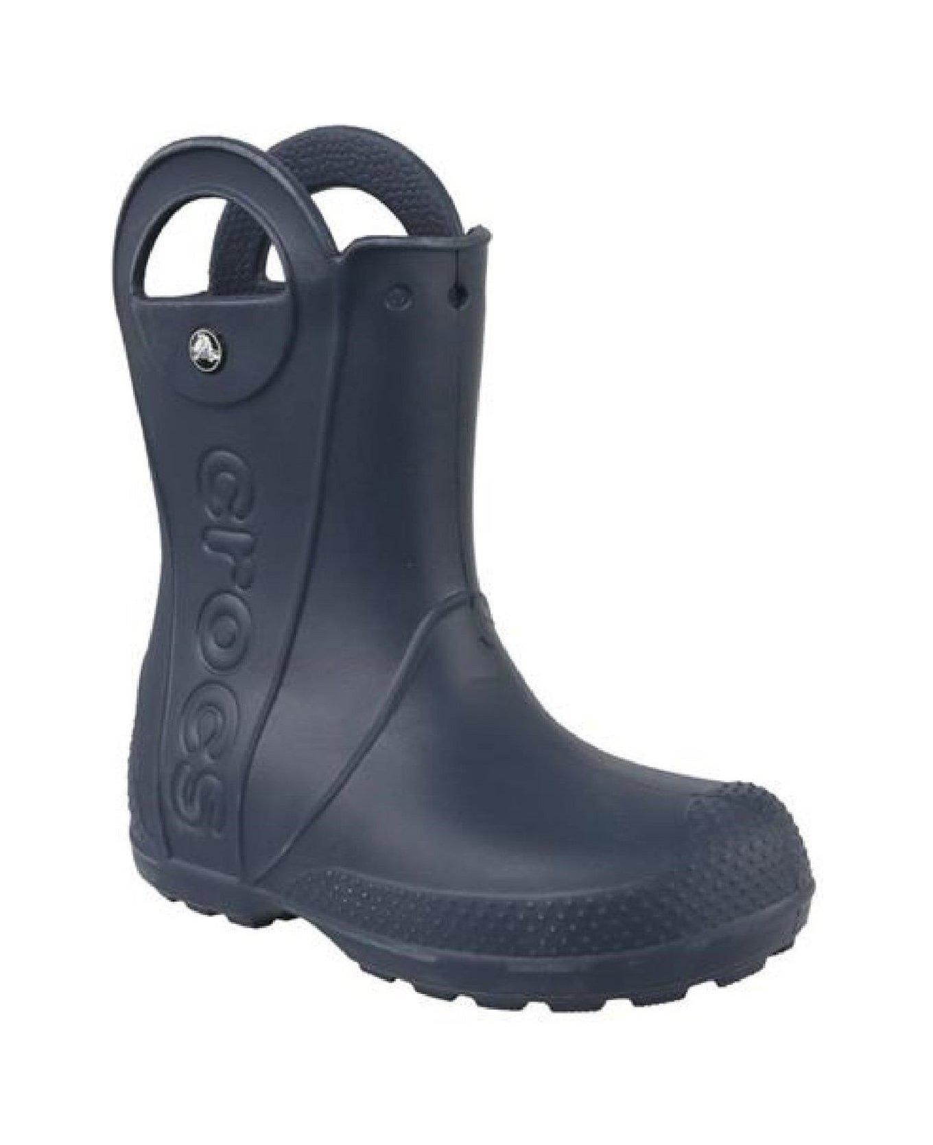 Crocs Logo Embossed Rain Boots - Navy
