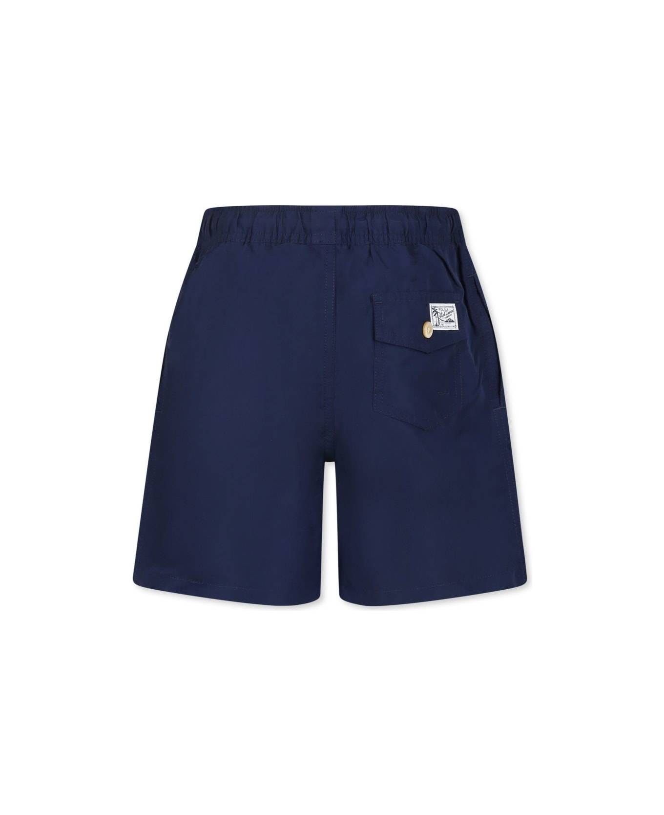 Polo Ralph Lauren Kids Polo Pony Swimsuit With Embroidery - Blue