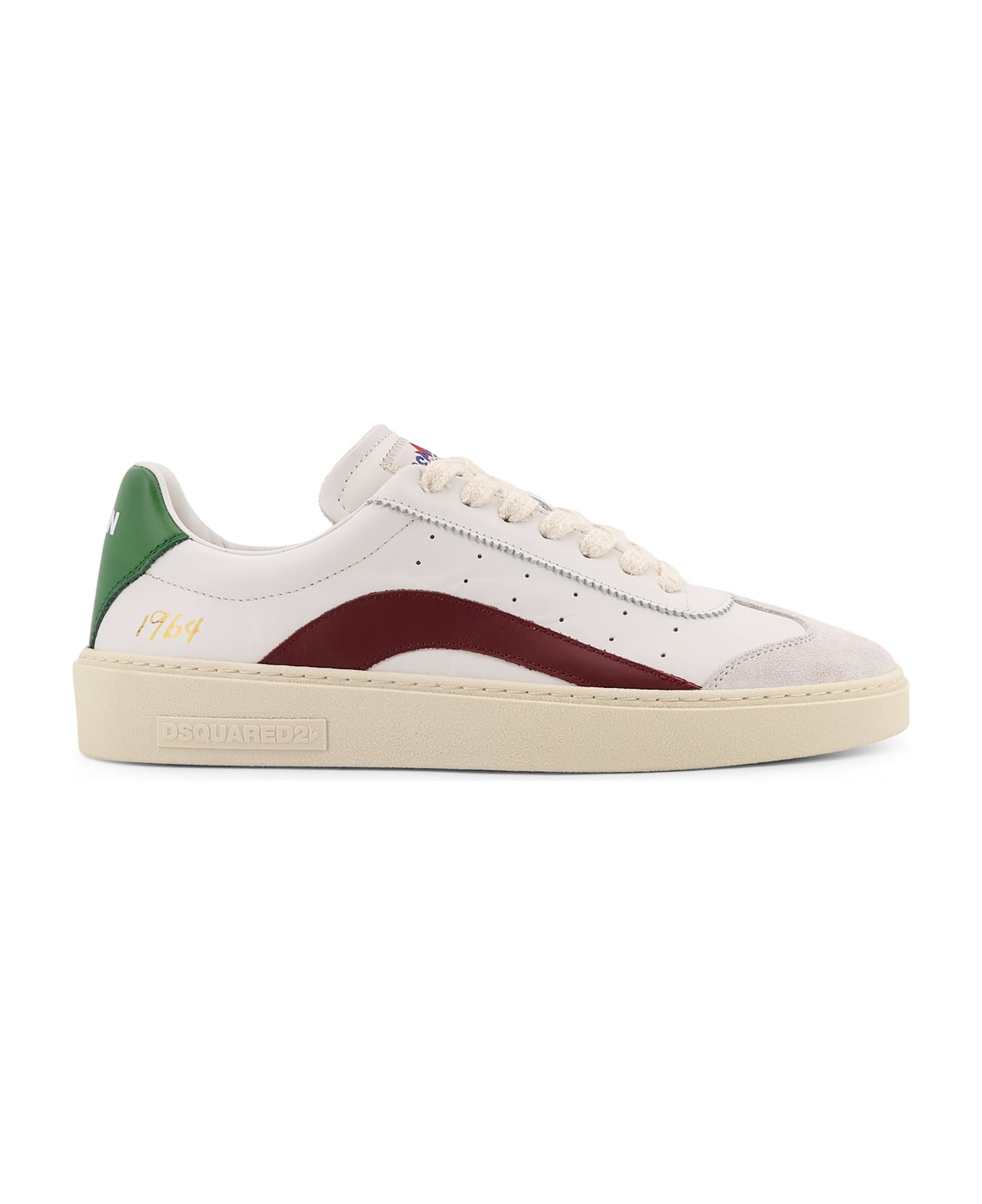 Dsquared2 Rider Leather Low-top Sneakers - Panna vino smeraldo