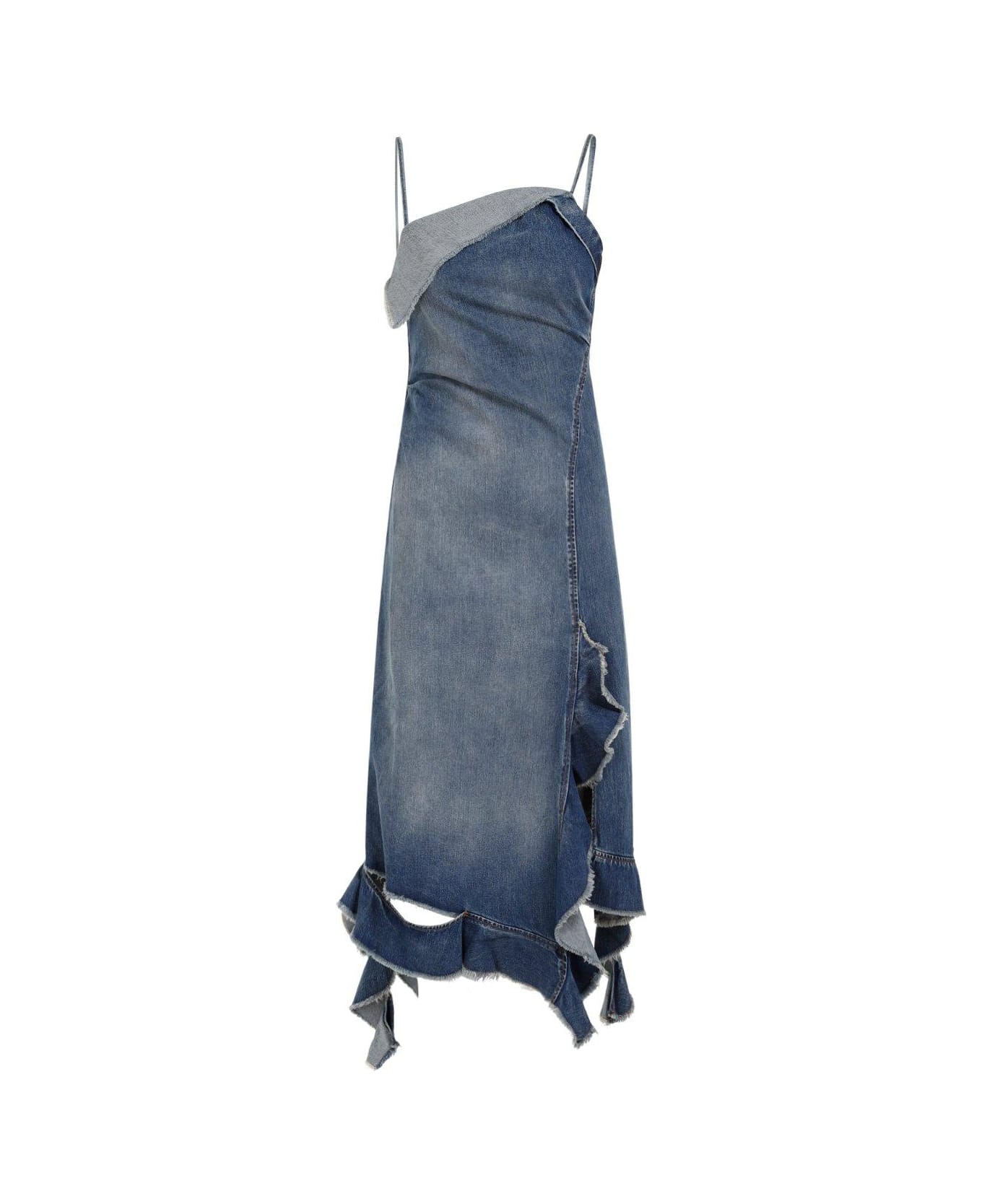 Acne Studios Strapped Midi Denim Dress - Blue