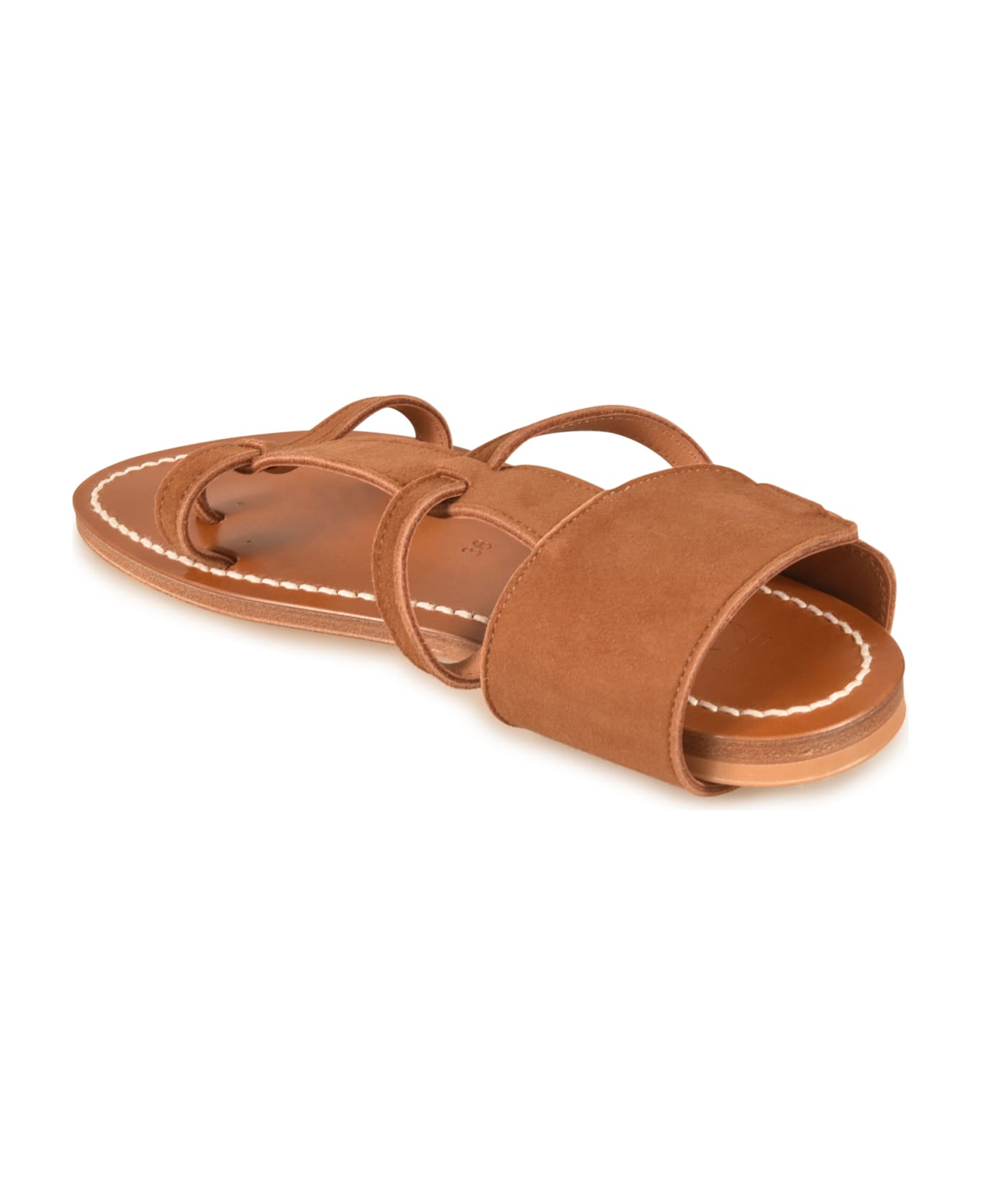 K.Jacques Ankle Buckle Strap Sandals - Leather