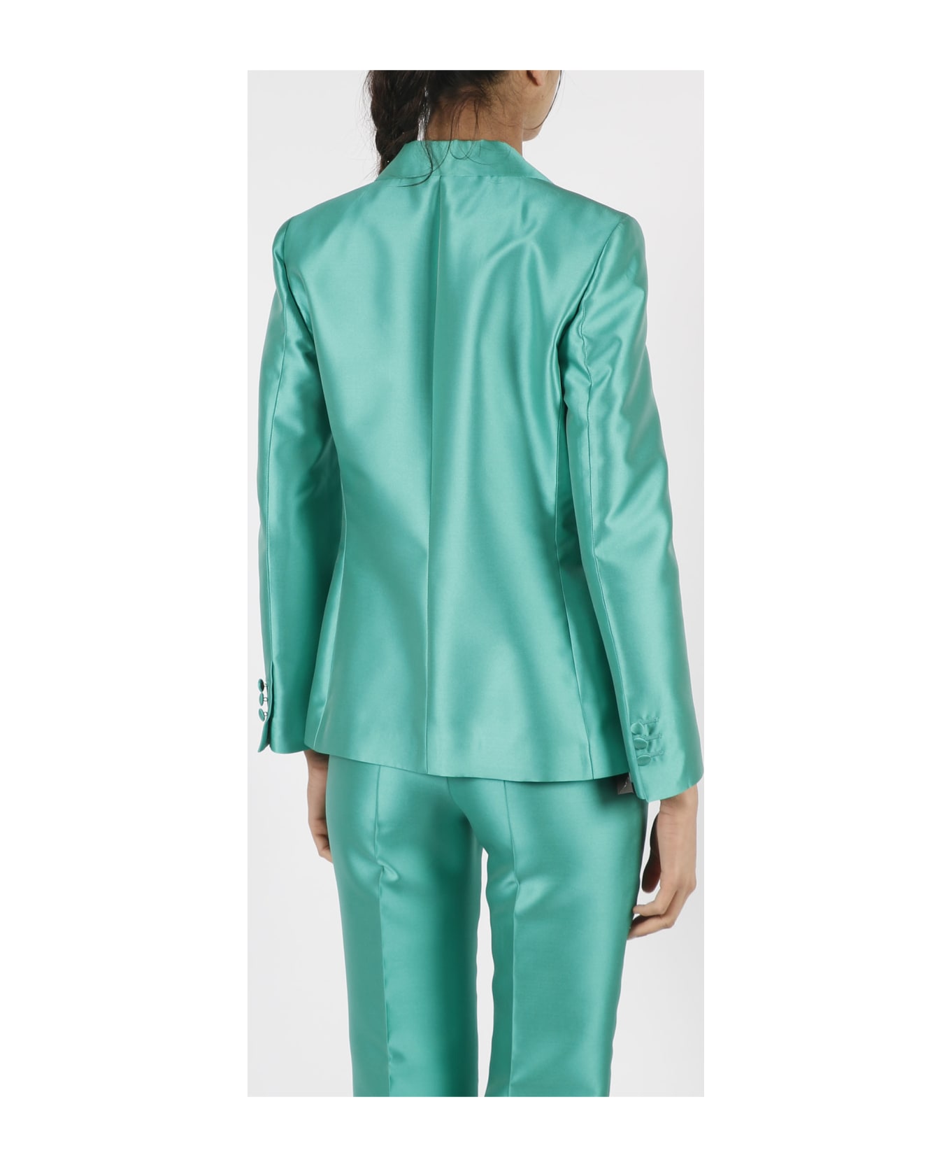 Alberta Ferretti Mikado Tailored Blazer - Green