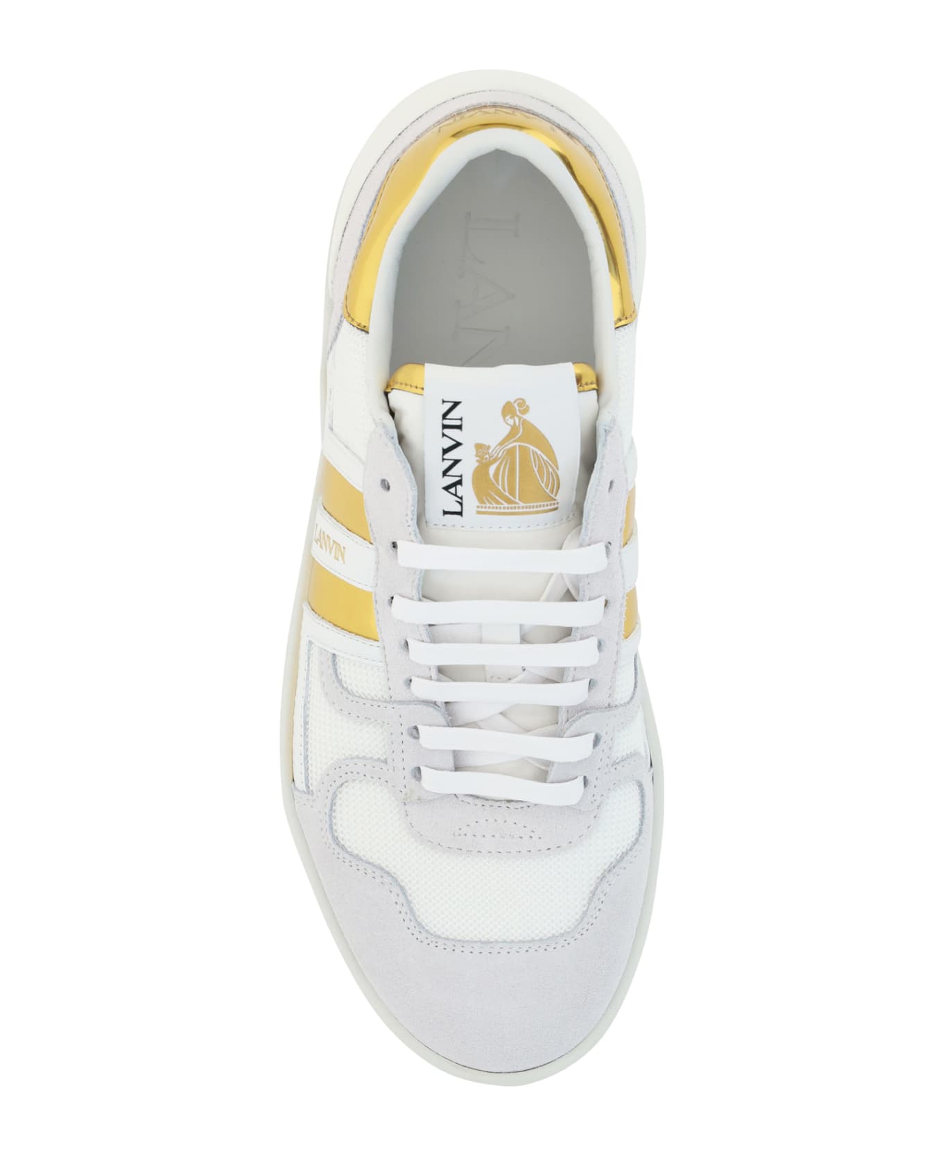 Lanvin Top Sneakers - Bianco+oro
