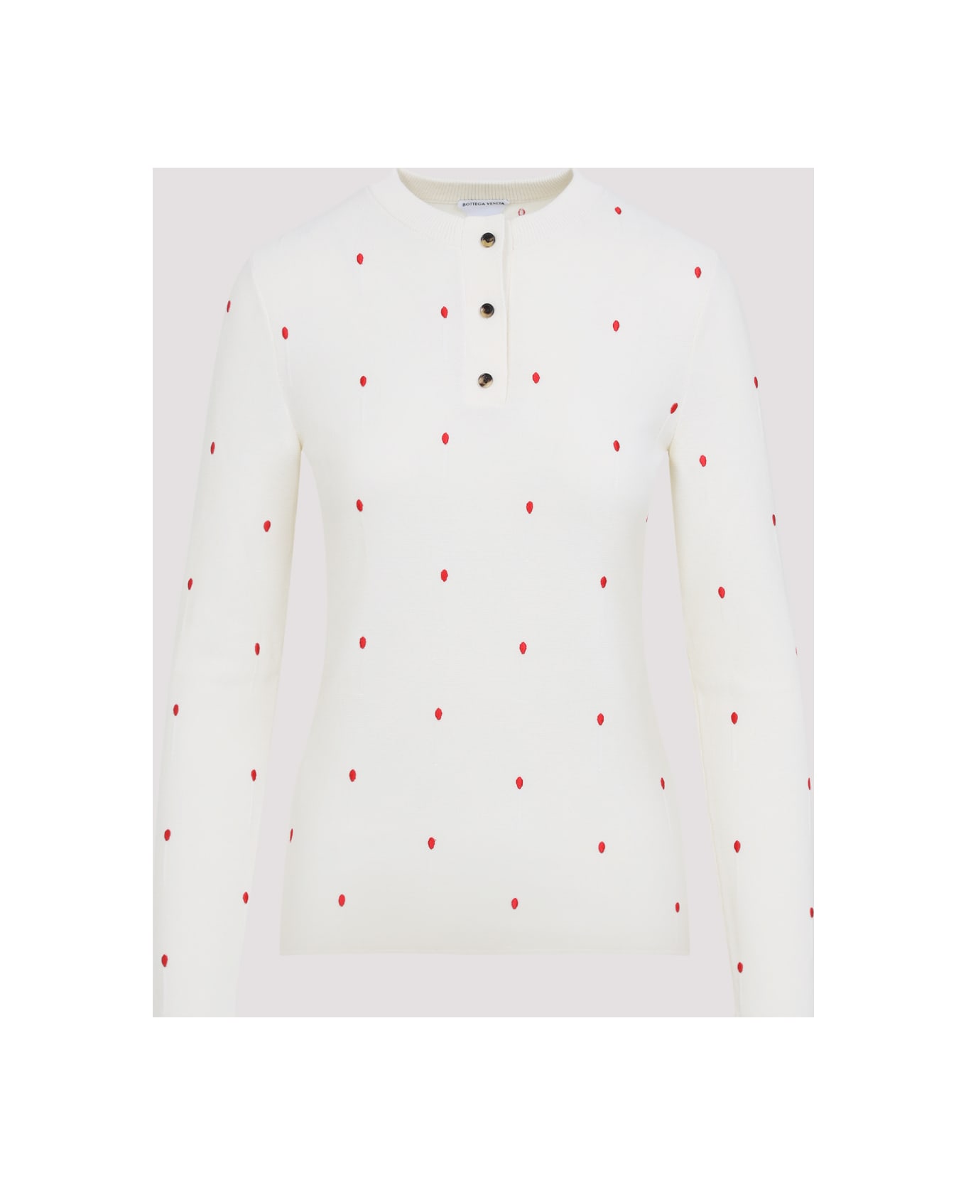 Bottega Veneta Matches Cotton Top - Chalk Vernis