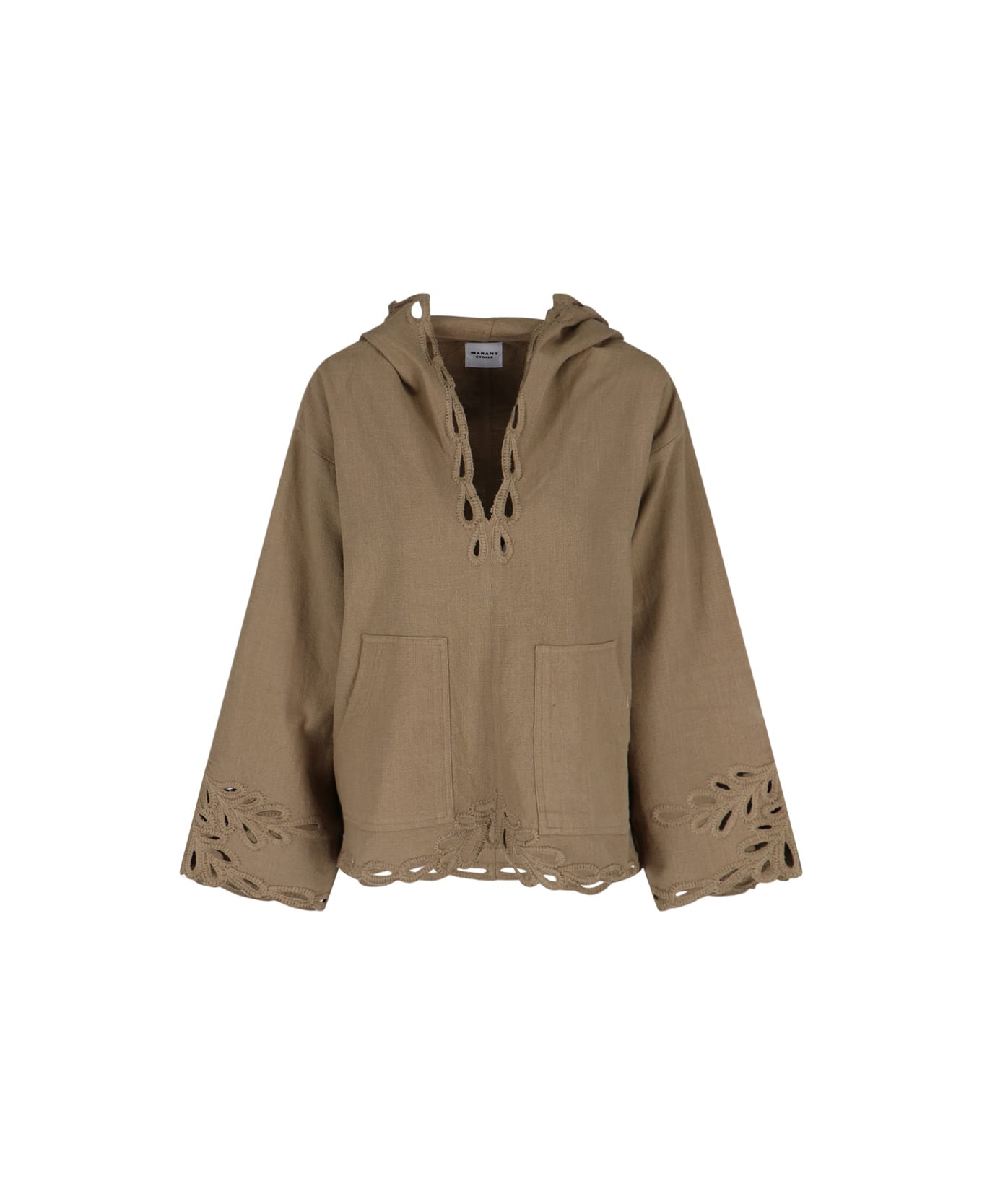 Marant Étoile 
solvi
 Embroidered Crop Top - Green