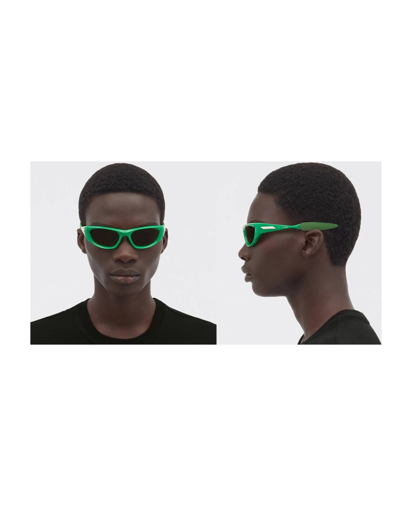 Bottega Veneta Eyewear Bv1184s-003 - "cone" Green Sunglasses