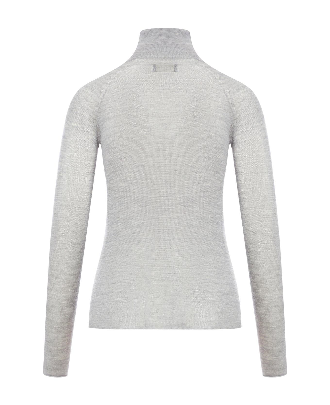 Roberto Collina Turtleneck Knit Sweater - Grey