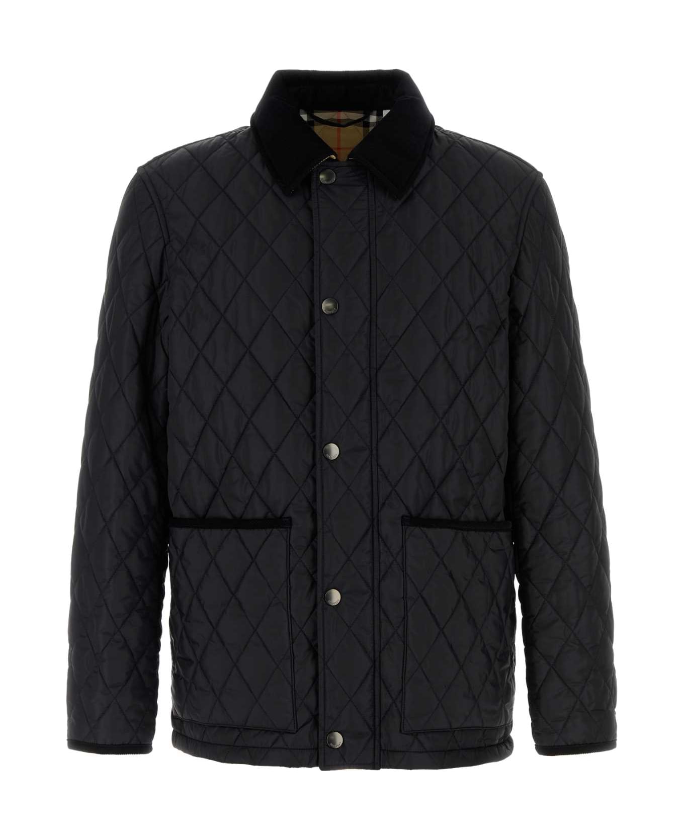 Burberry Black Nylon Jacket - BLACK