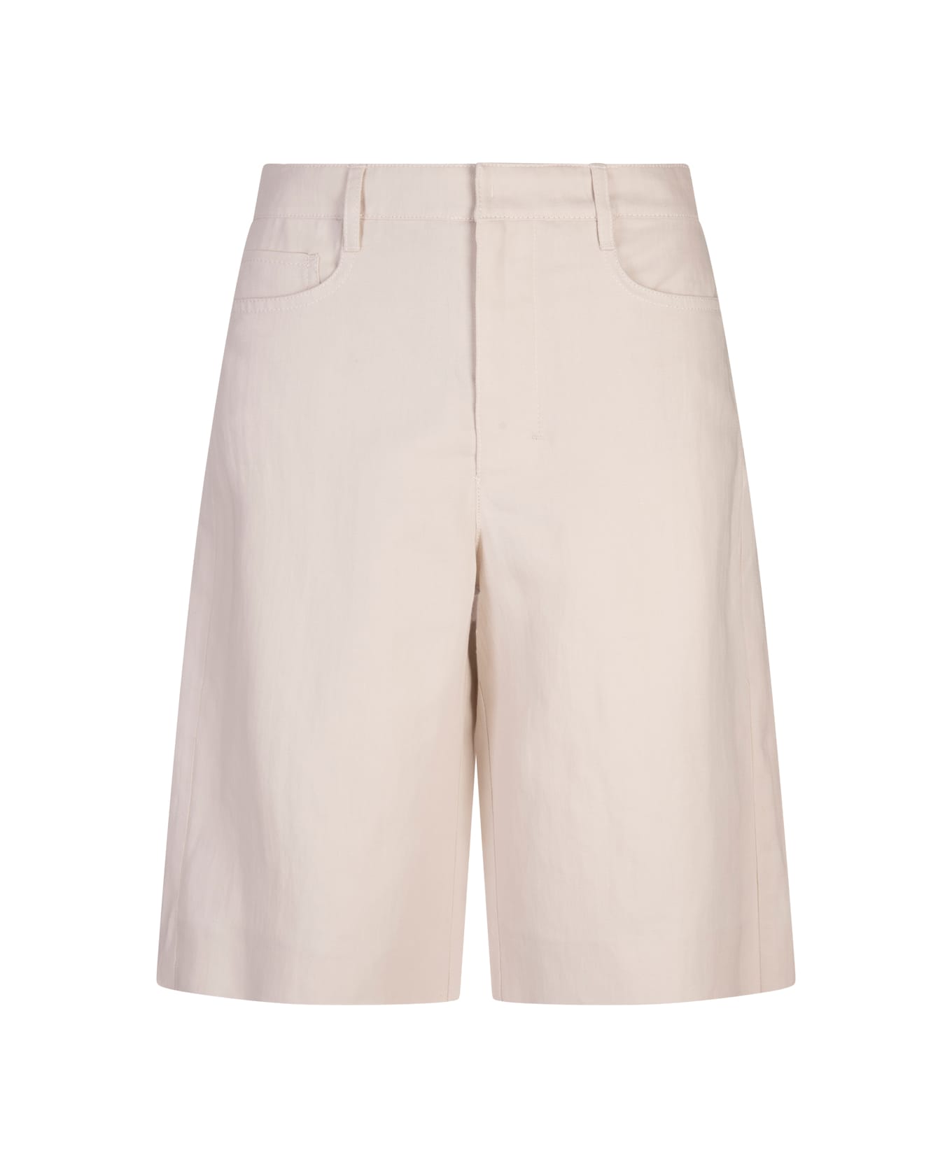 
S Max Mara Ecru Eric Bermuda Shorts - Ecru