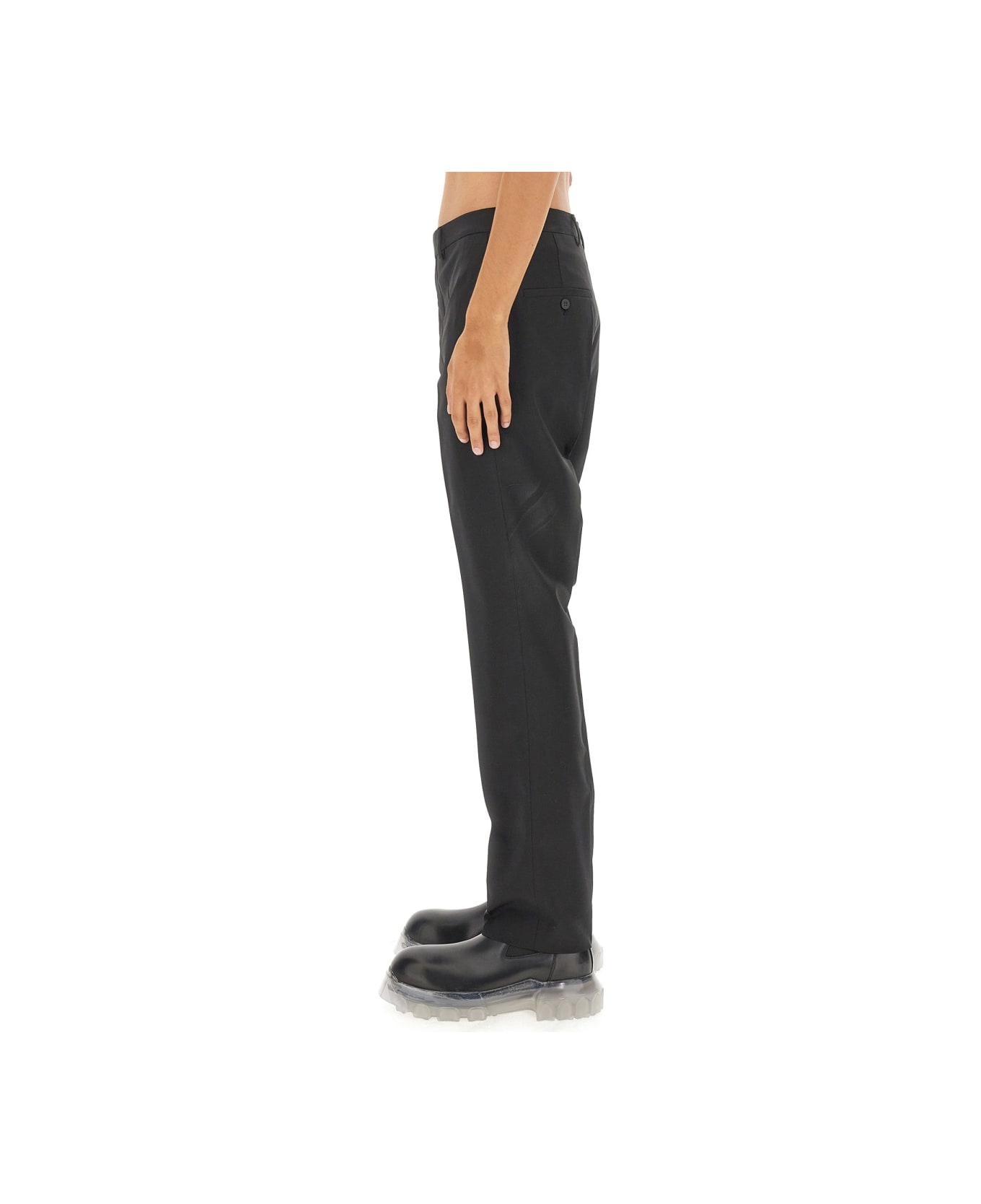 Rick Owens Slim Fit Pants - BLACK ボトムス
