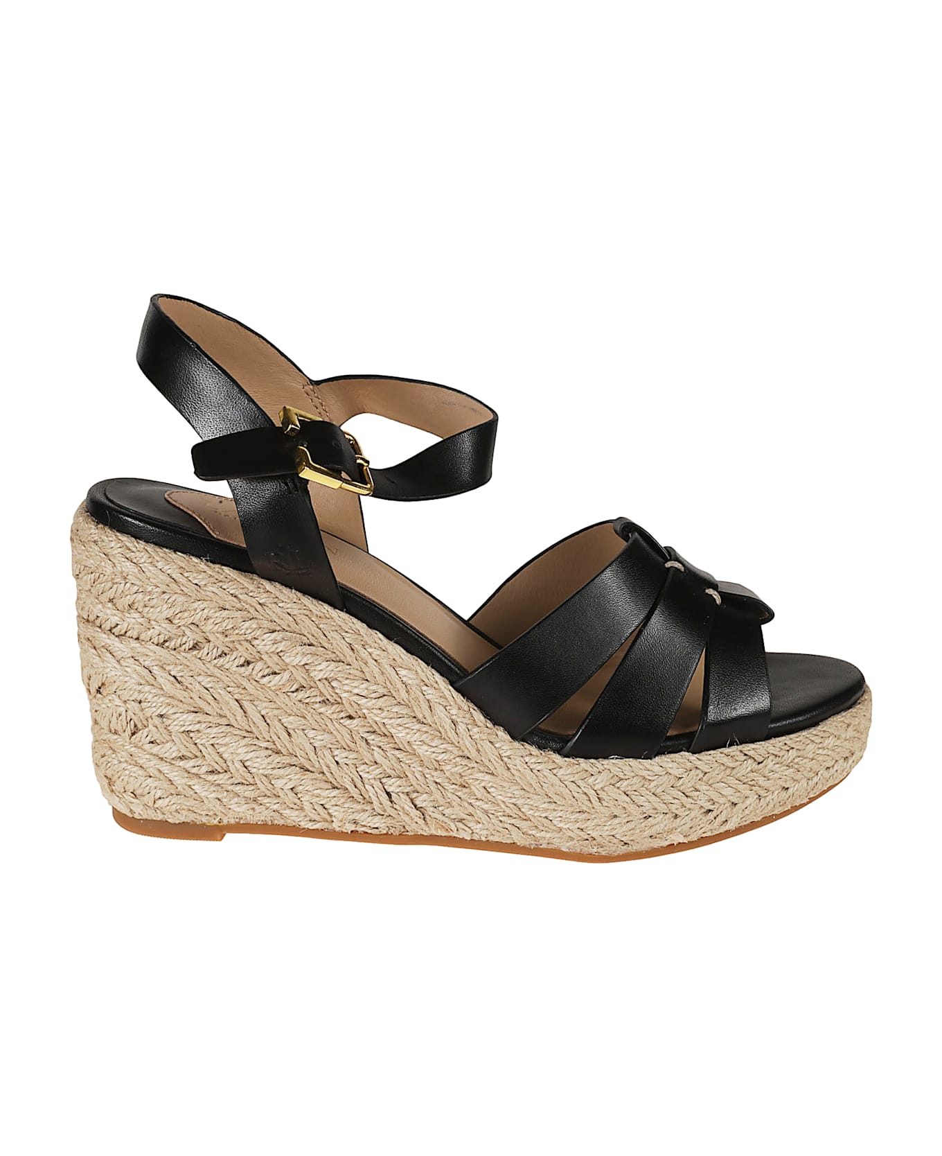 Ralph Lauren Soffia Platform Espadrillas - Black