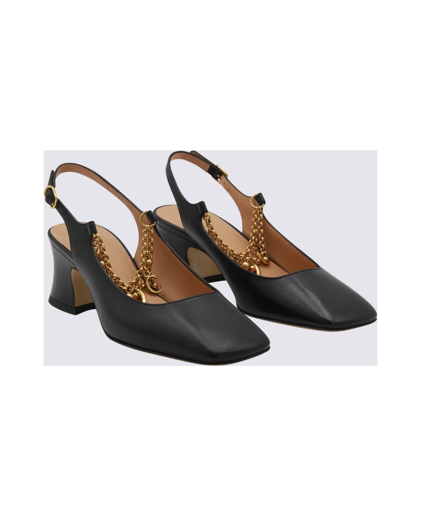 Chloé Black Leather Pumps - Black