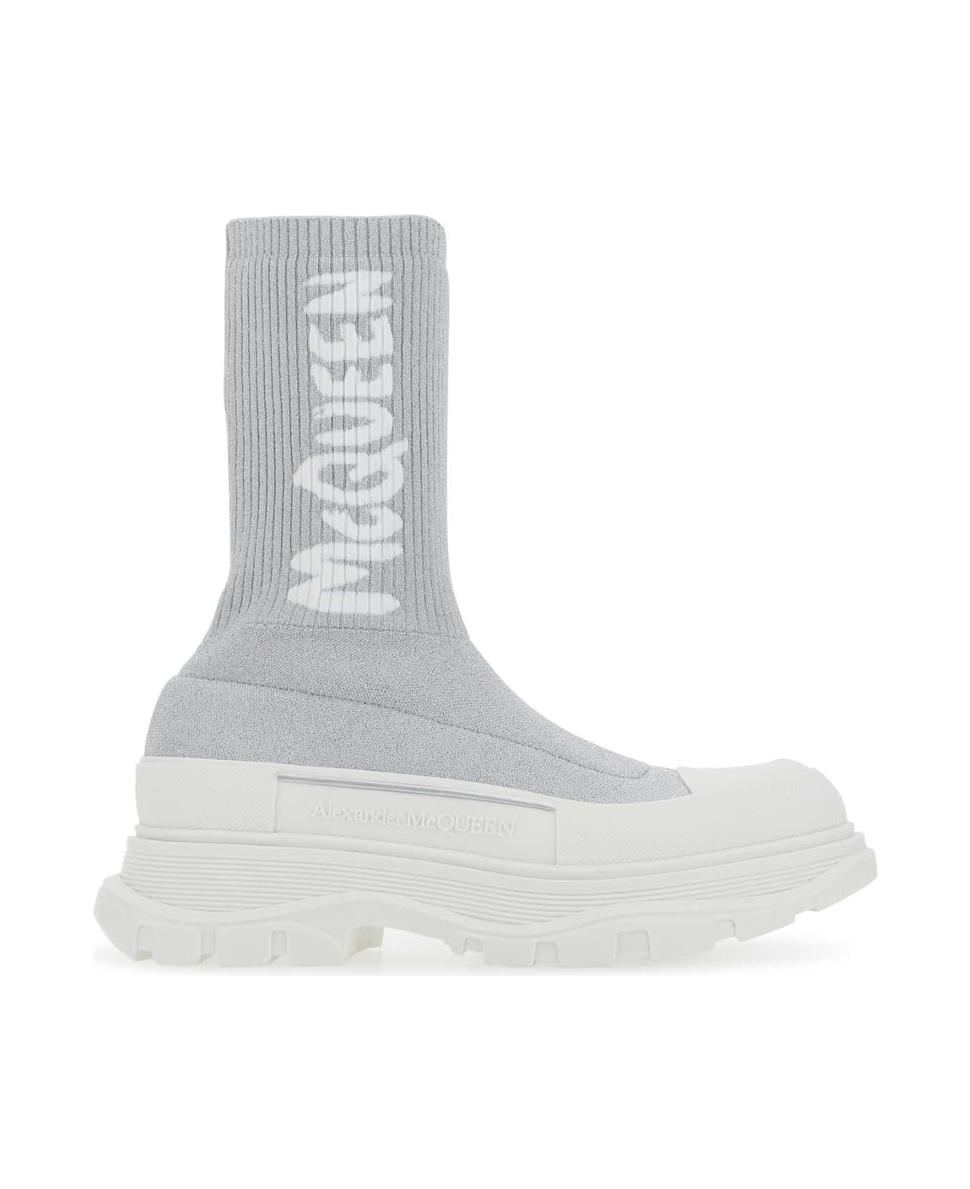 Alexander McQueen Grey Stretch Nylon Tread Slick Sneakers - 8291