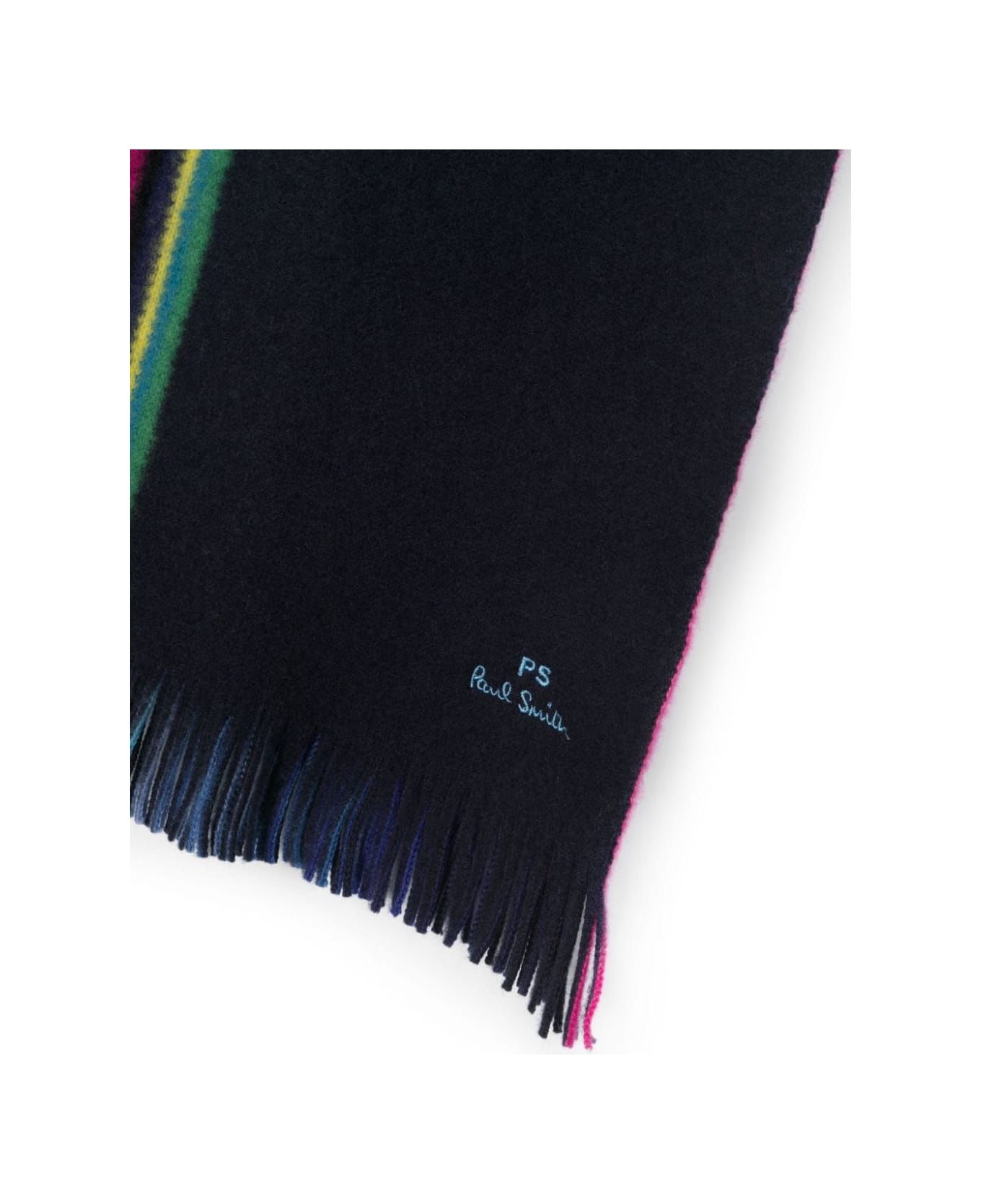 PS by Paul Smith Men Scarf Reversible Stripes - Navy スカーフ