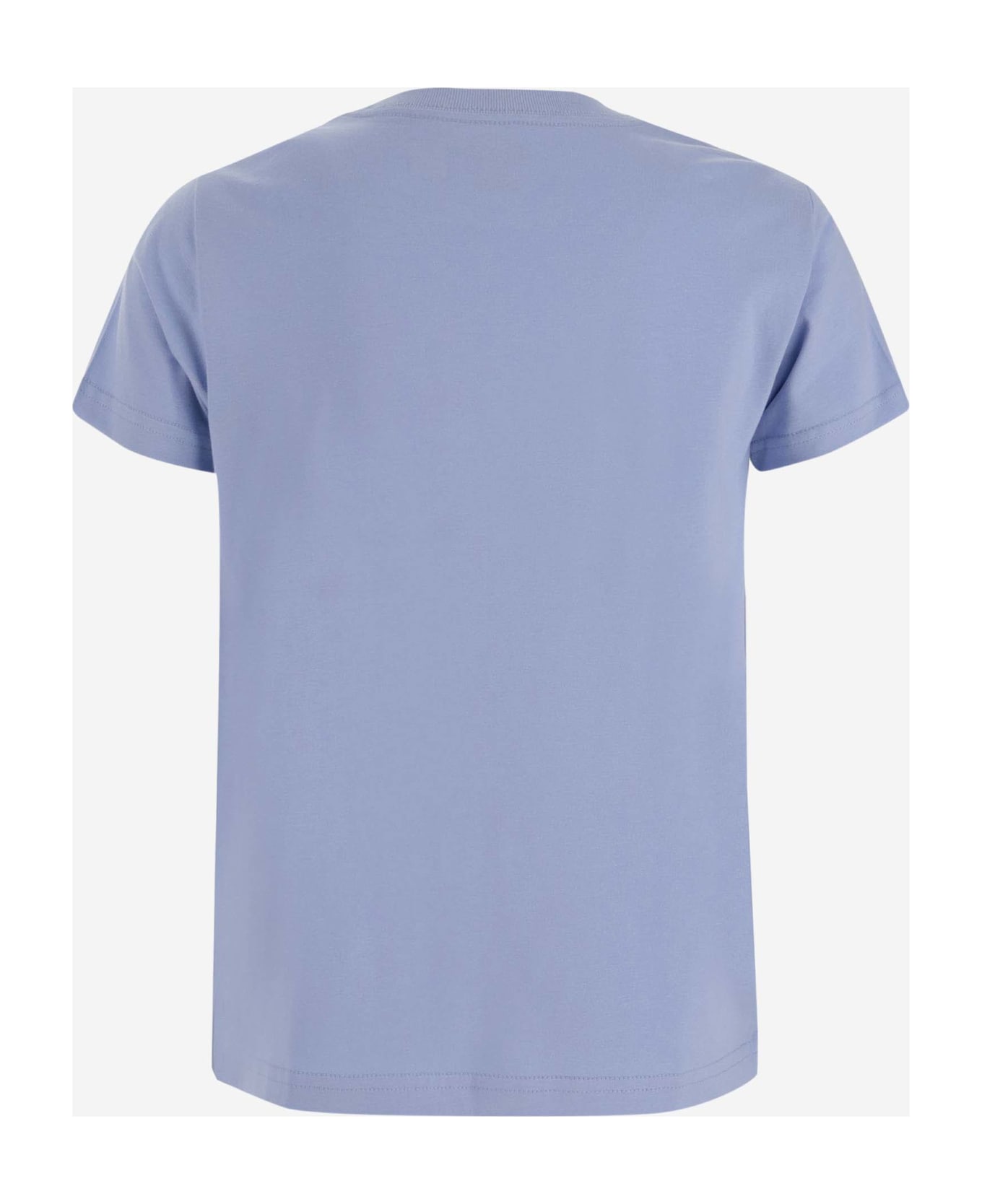 Polo Ralph Lauren Cotton T-shirt With Logo - Clear Blue