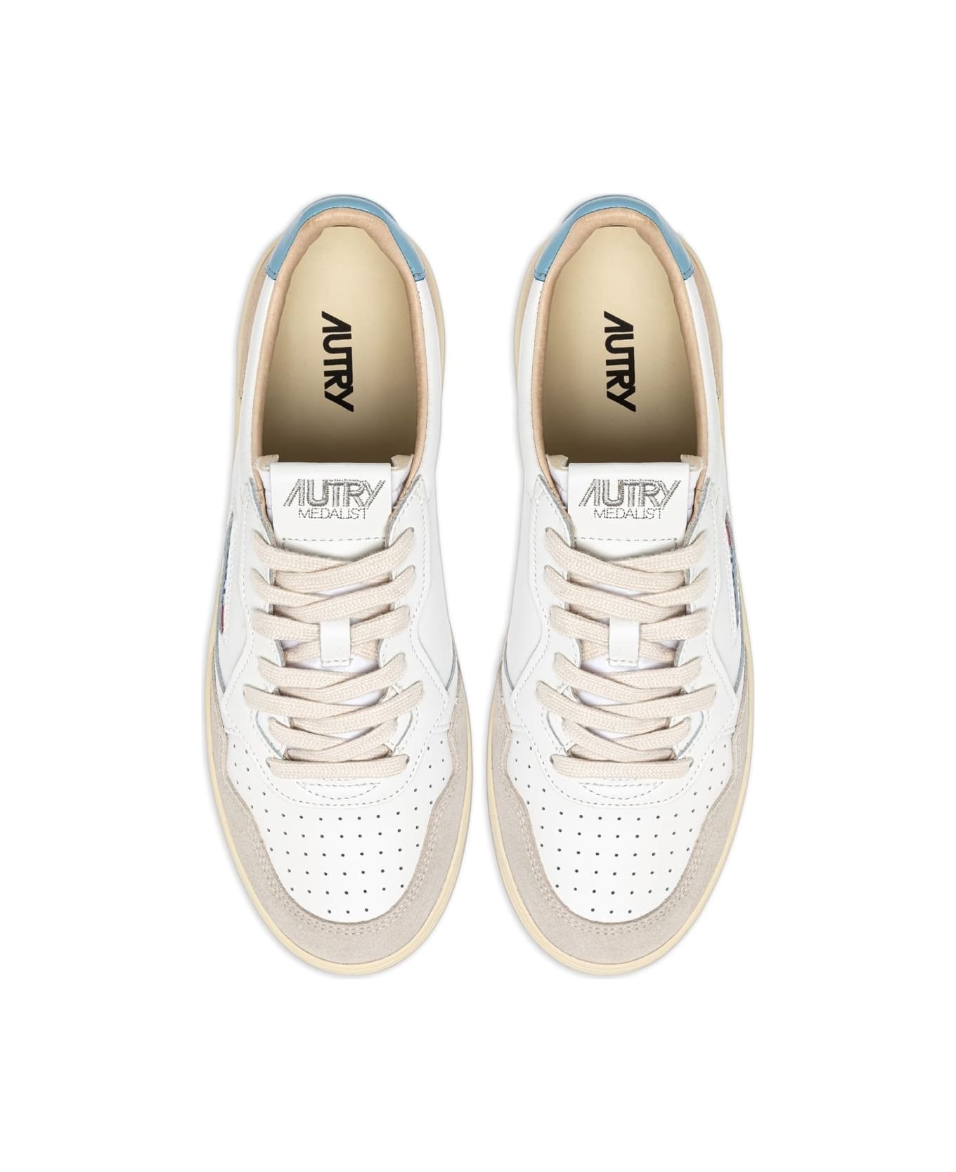 Autry Medialist Low Leather Sneakers - Clear Blue