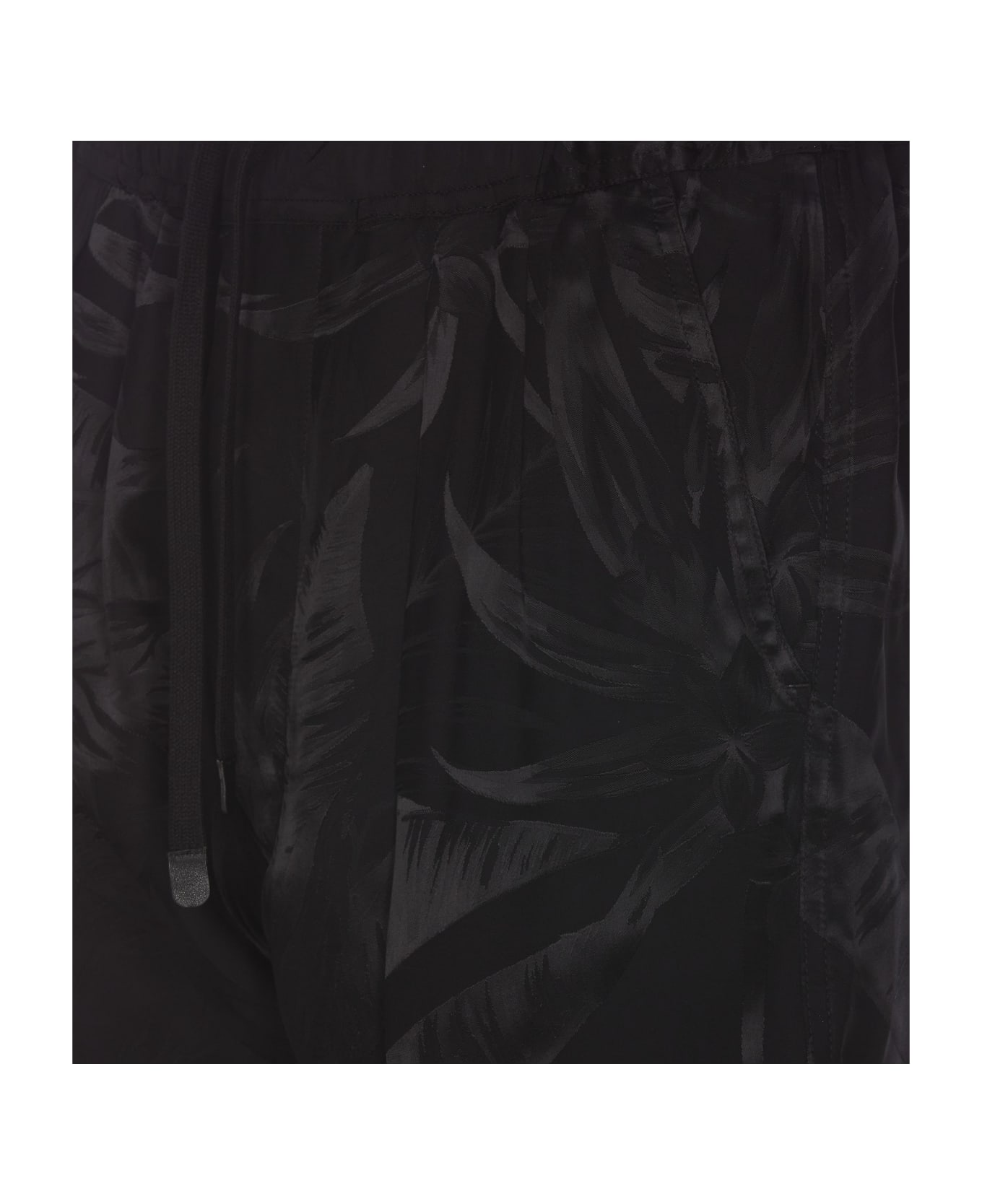 Tom Ford Floral Viscose Jacquard Leaf Short - BLACK ショートパンツ