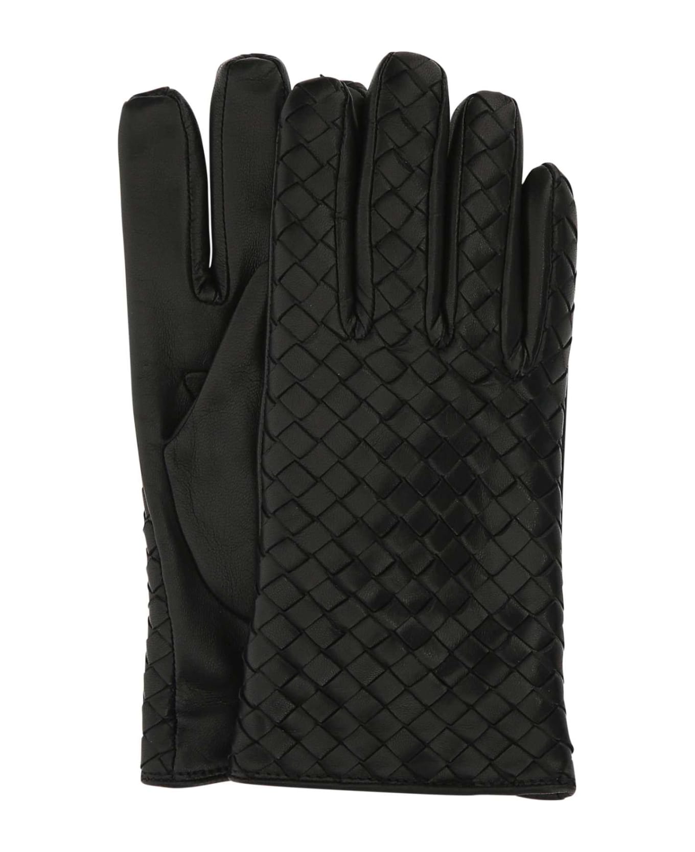Bottega Veneta Black Leather Gloves - 1000
