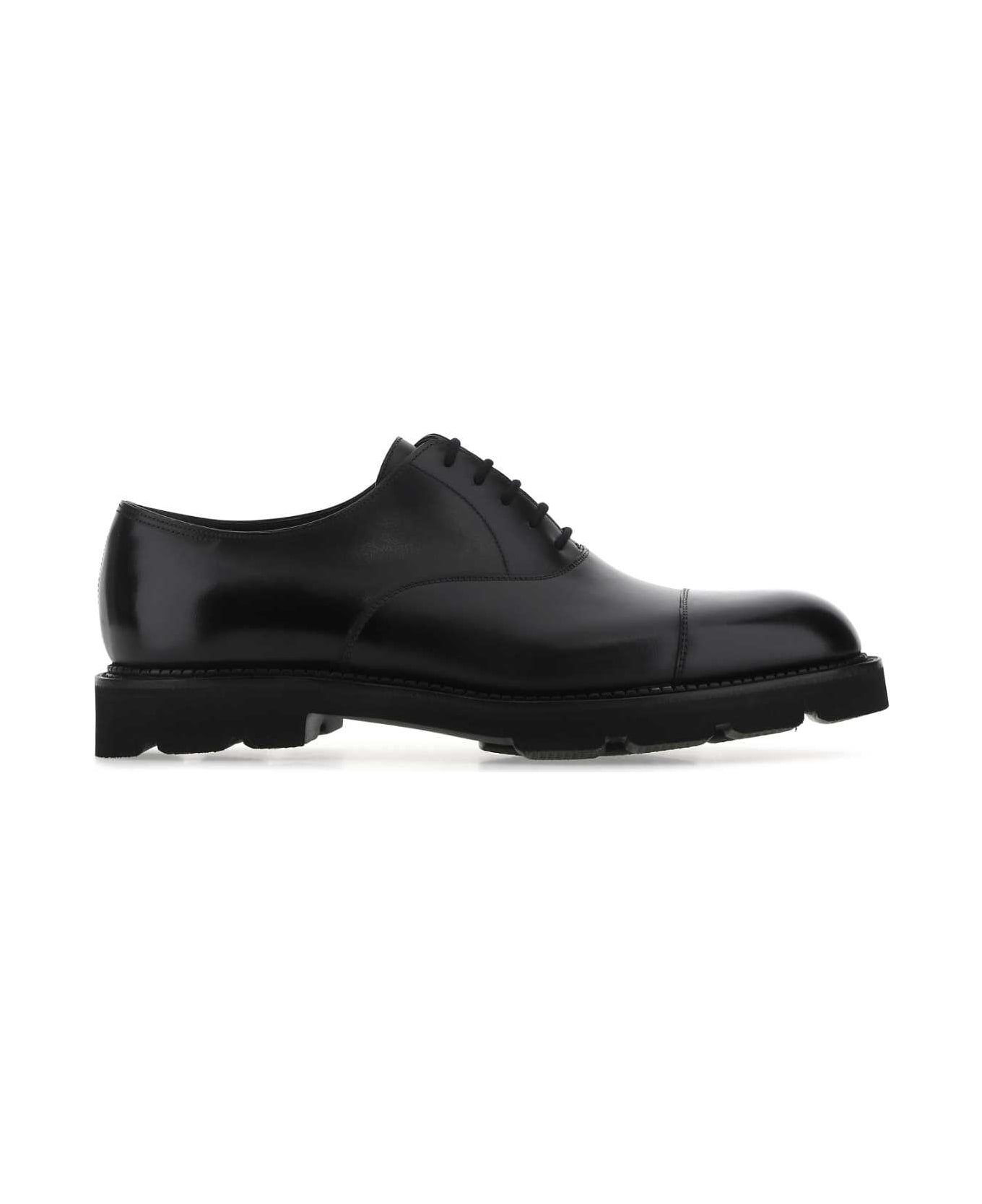 John Lobb Black Leather City Ii Lace-up Shoes - 1R