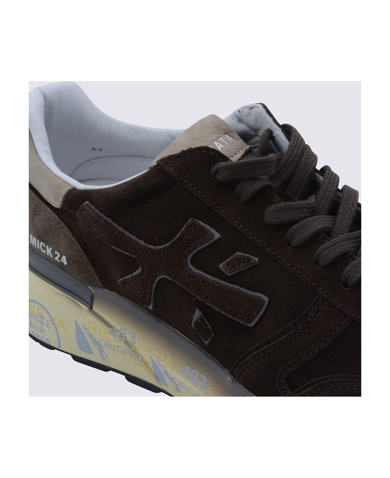 Premiata Brown Leather Mick Sneakers