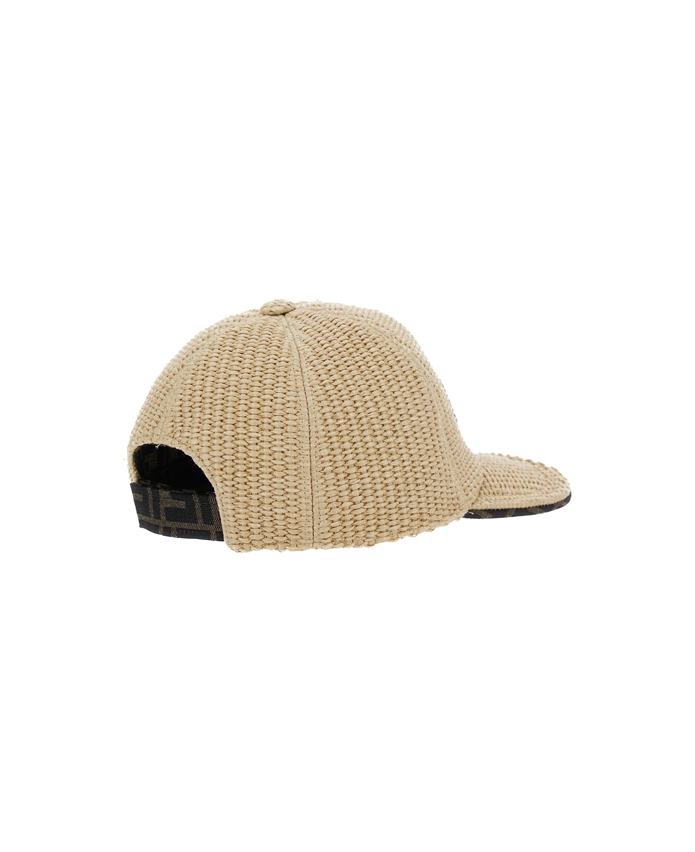 Fendi Beige Baseball Cap With Logo Lettering Embroidery On The Front In Cotton Blend Boy - Beige