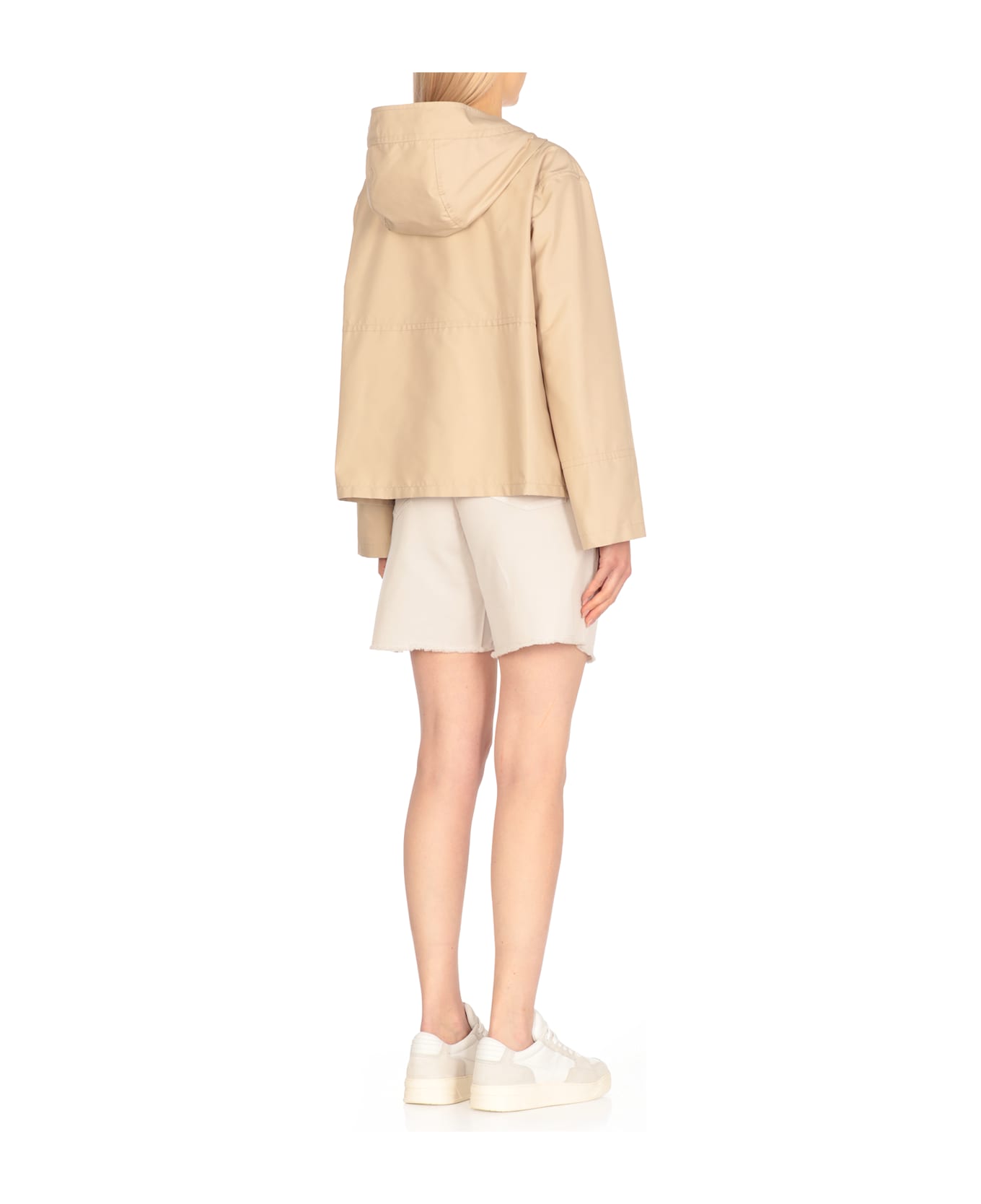 Fay Waterproof Short Parka - Beige