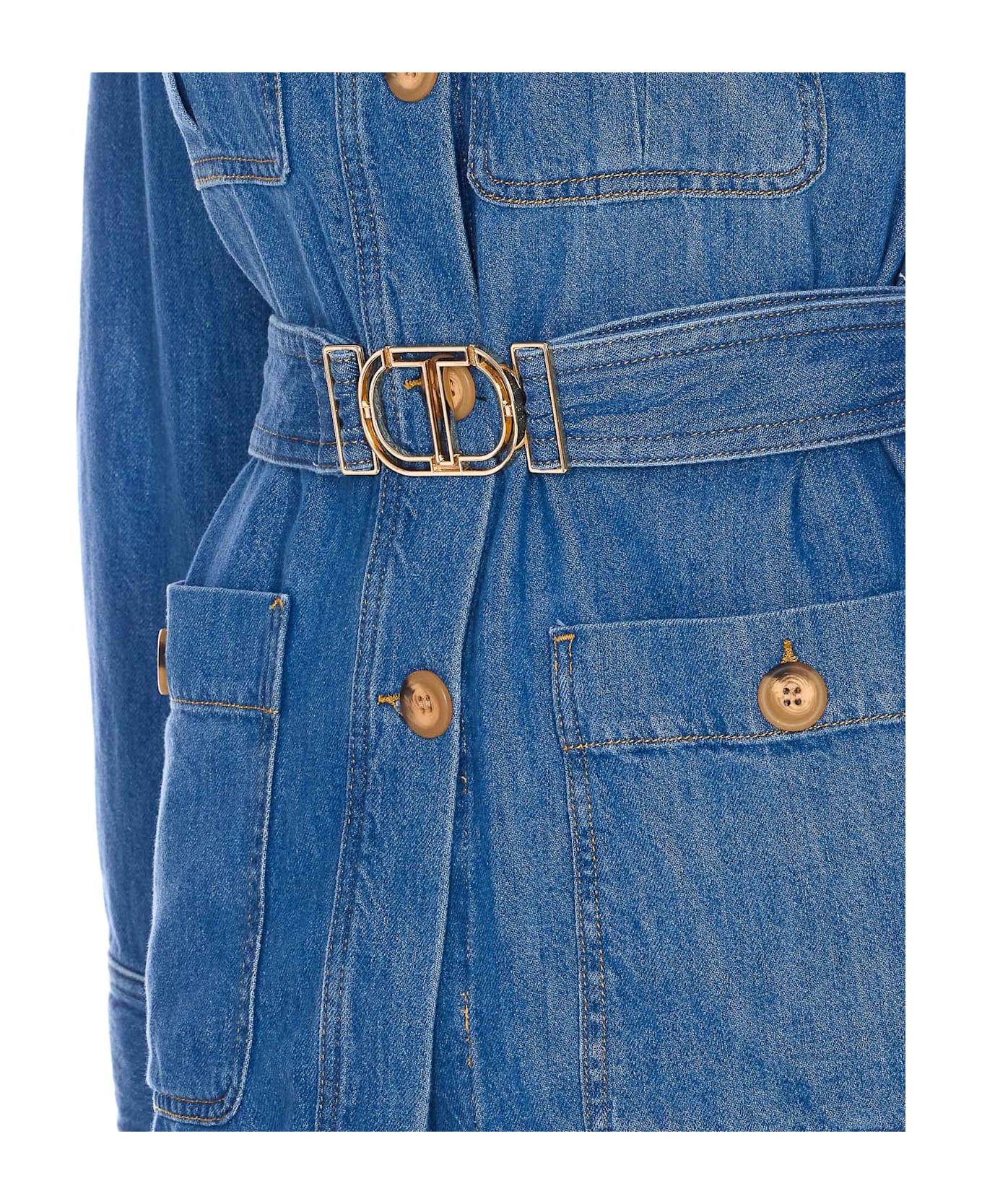TwinSet Denim Shirt Jacket - Blue