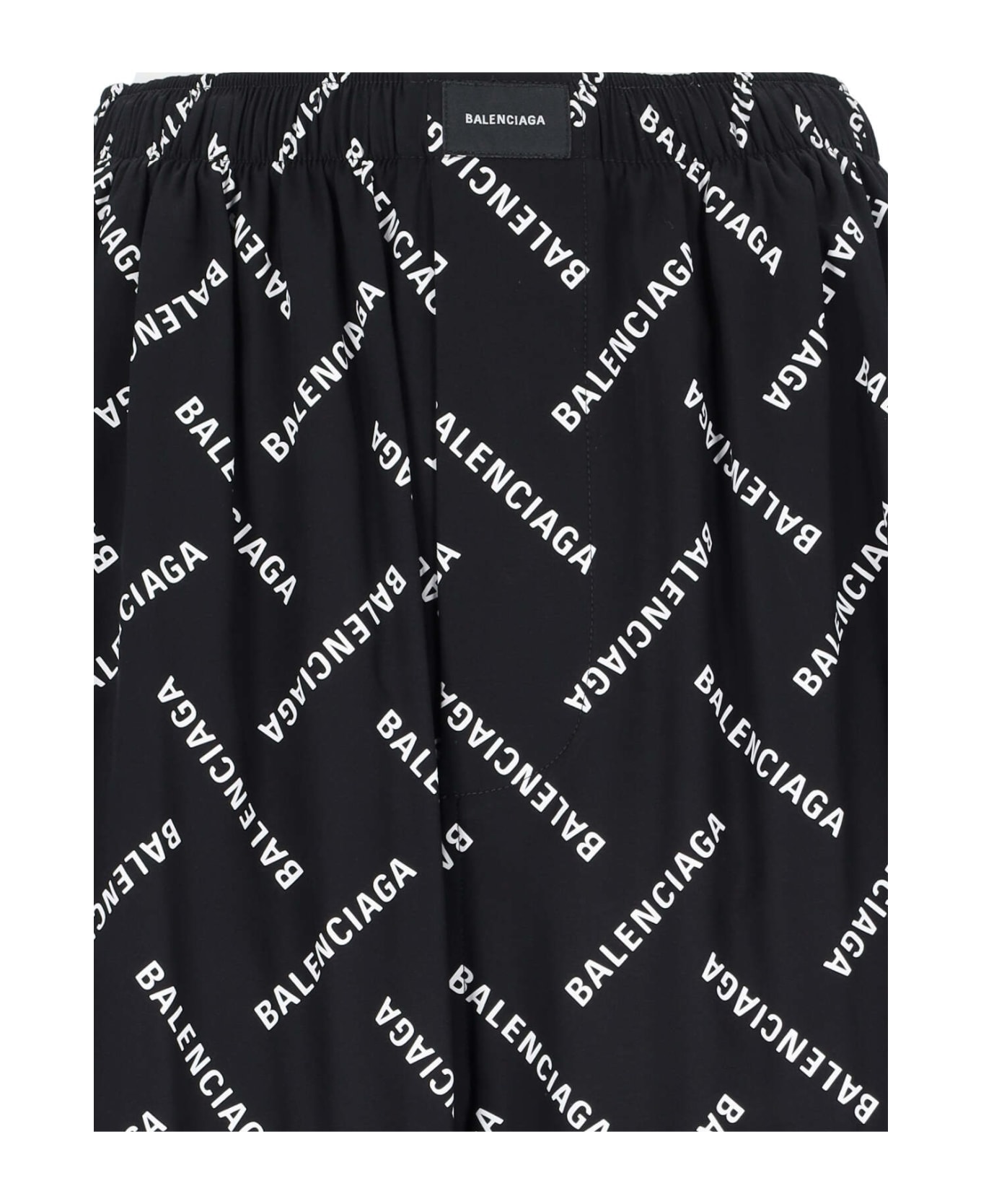 Balenciaga All-over Logo Pants - Black