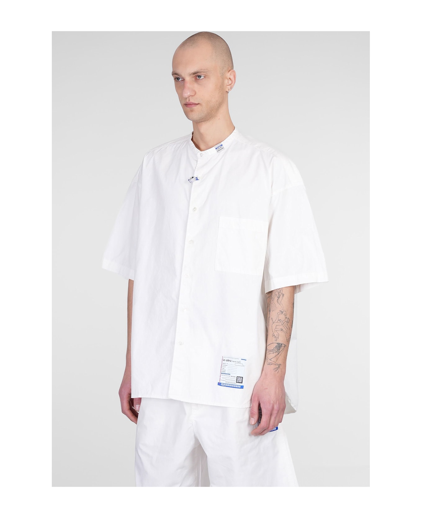 Mihara Yasuhiro Shirt In White Cotton - white