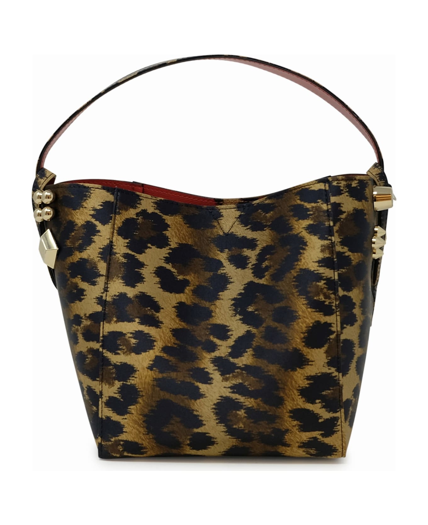 Christian Louboutin Leopard Crepe Satin Cabachic Mini Bucket Bag - LEOPARD
