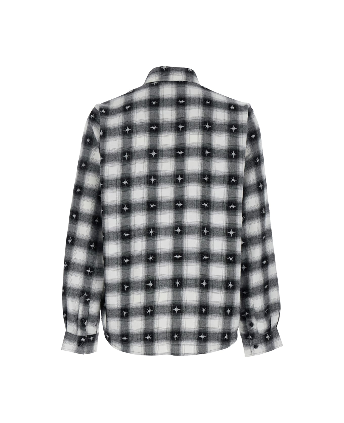 AMIRI 
stardust
 Black Shirt With Classic Collar And All-over Check Motif In Cotton Man - Black