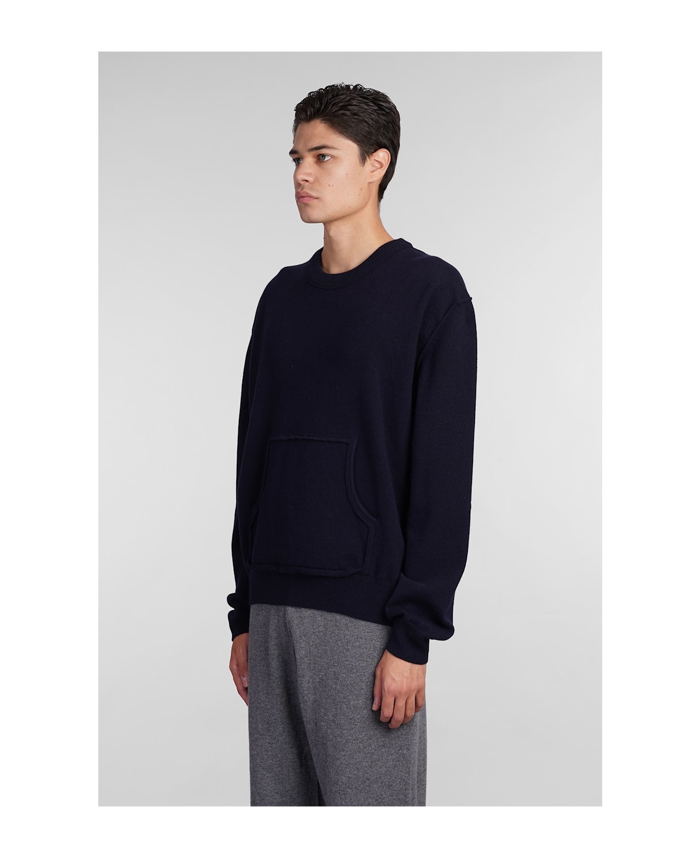 Maison Margiela Knitwear In Blue Wool - blue