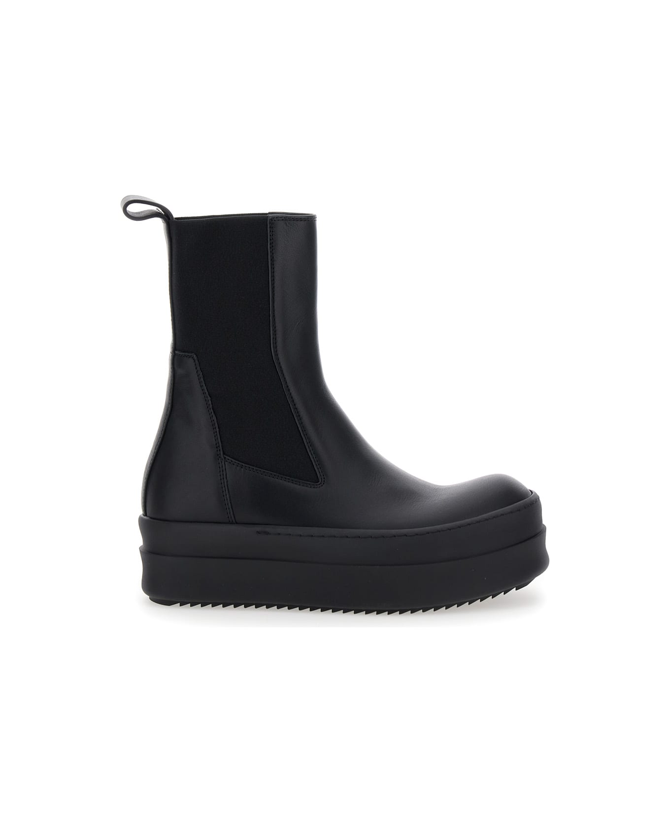 Rick Owens Mega Bumper Beatle Round Toe Boots - Black